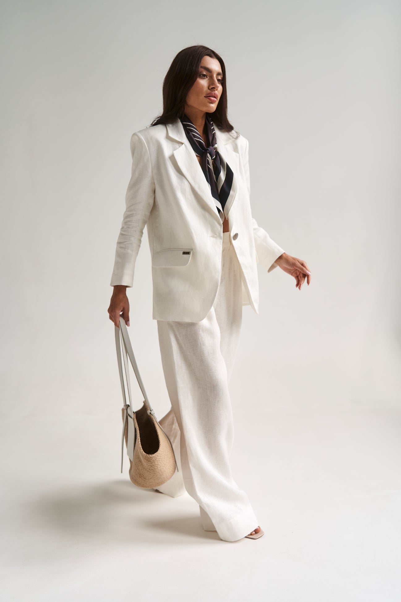 Linen Oversize Jacket White