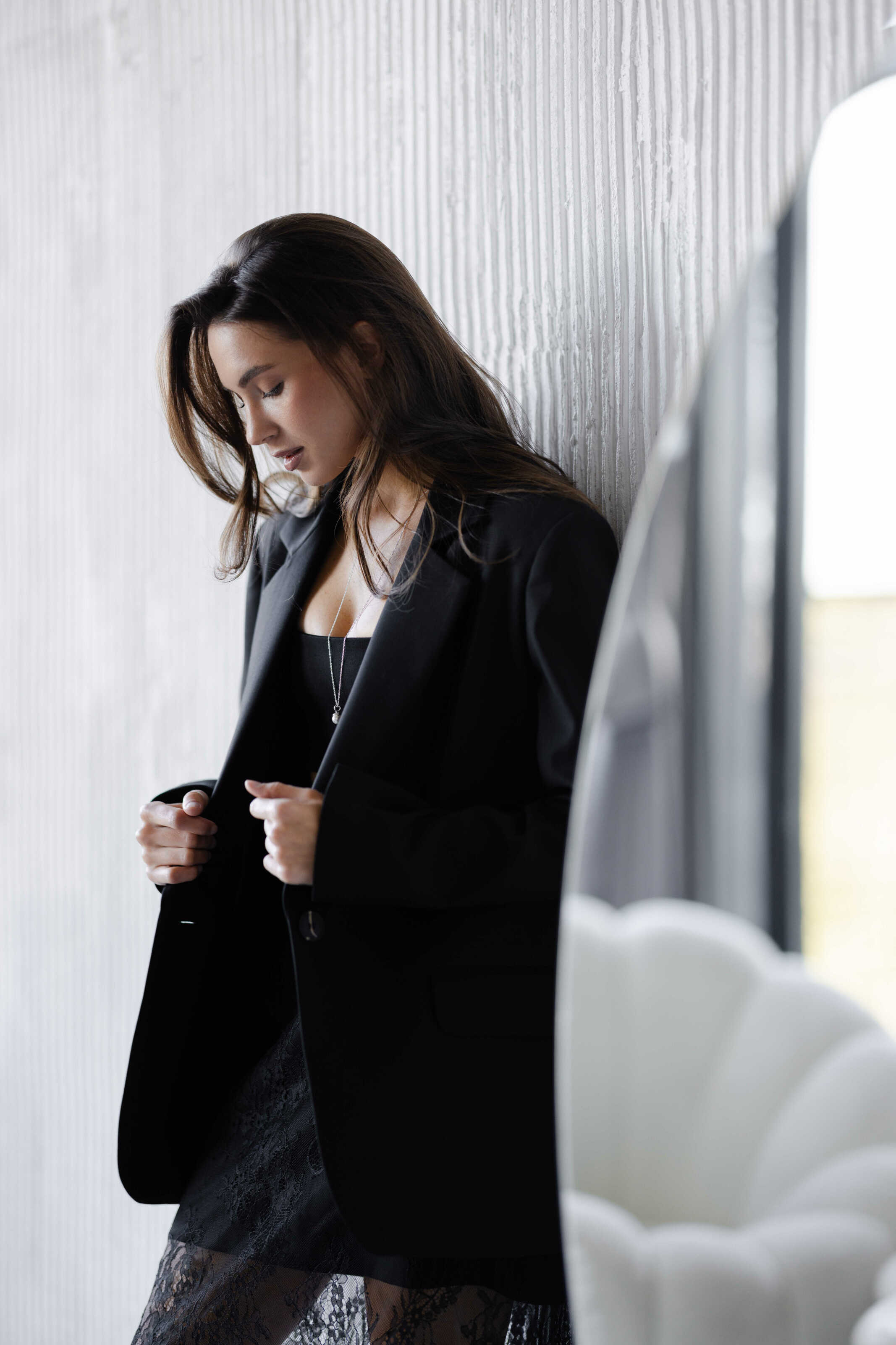 Suit Fabric Jacket Black
