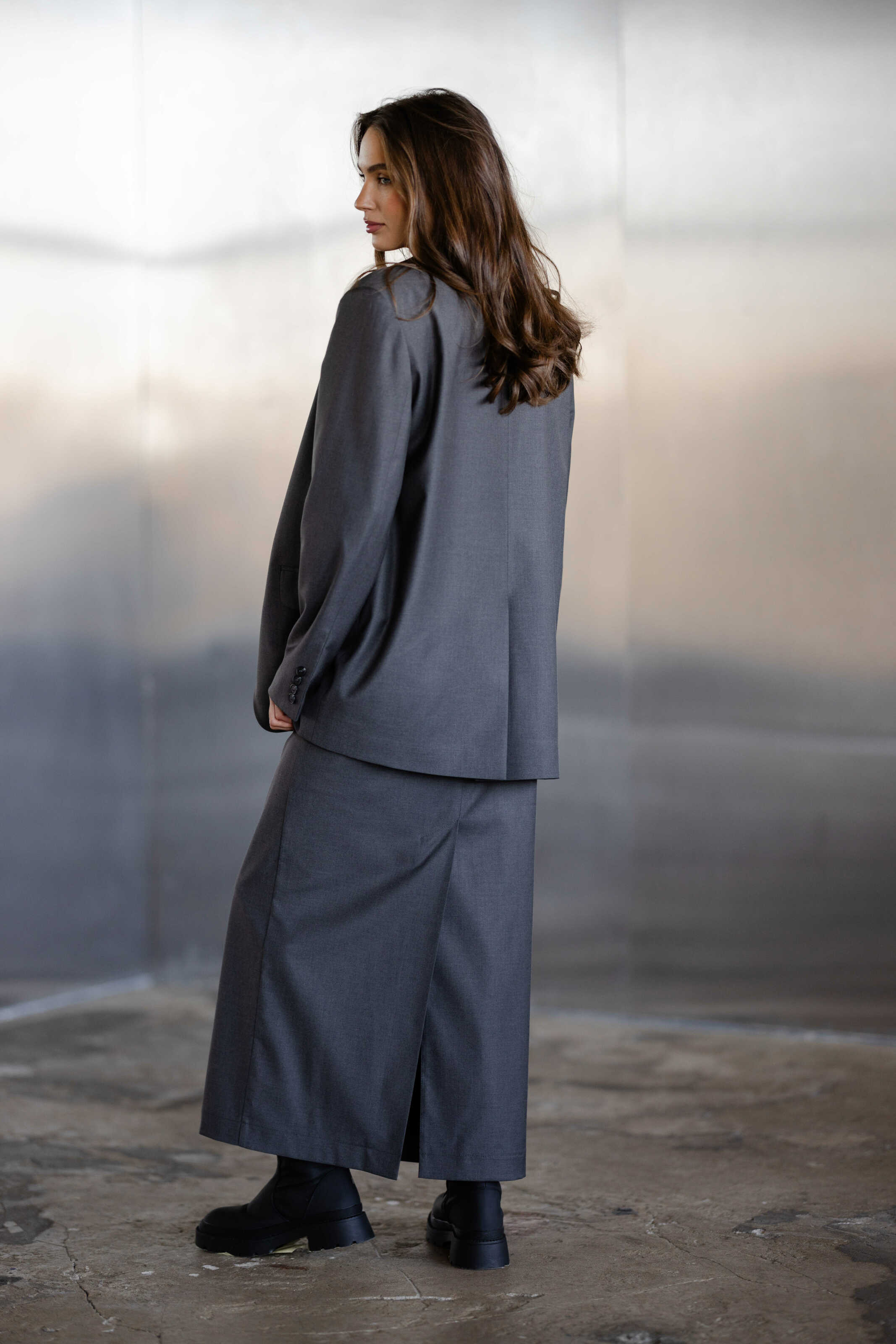 Suit Fabric Jacket Gray