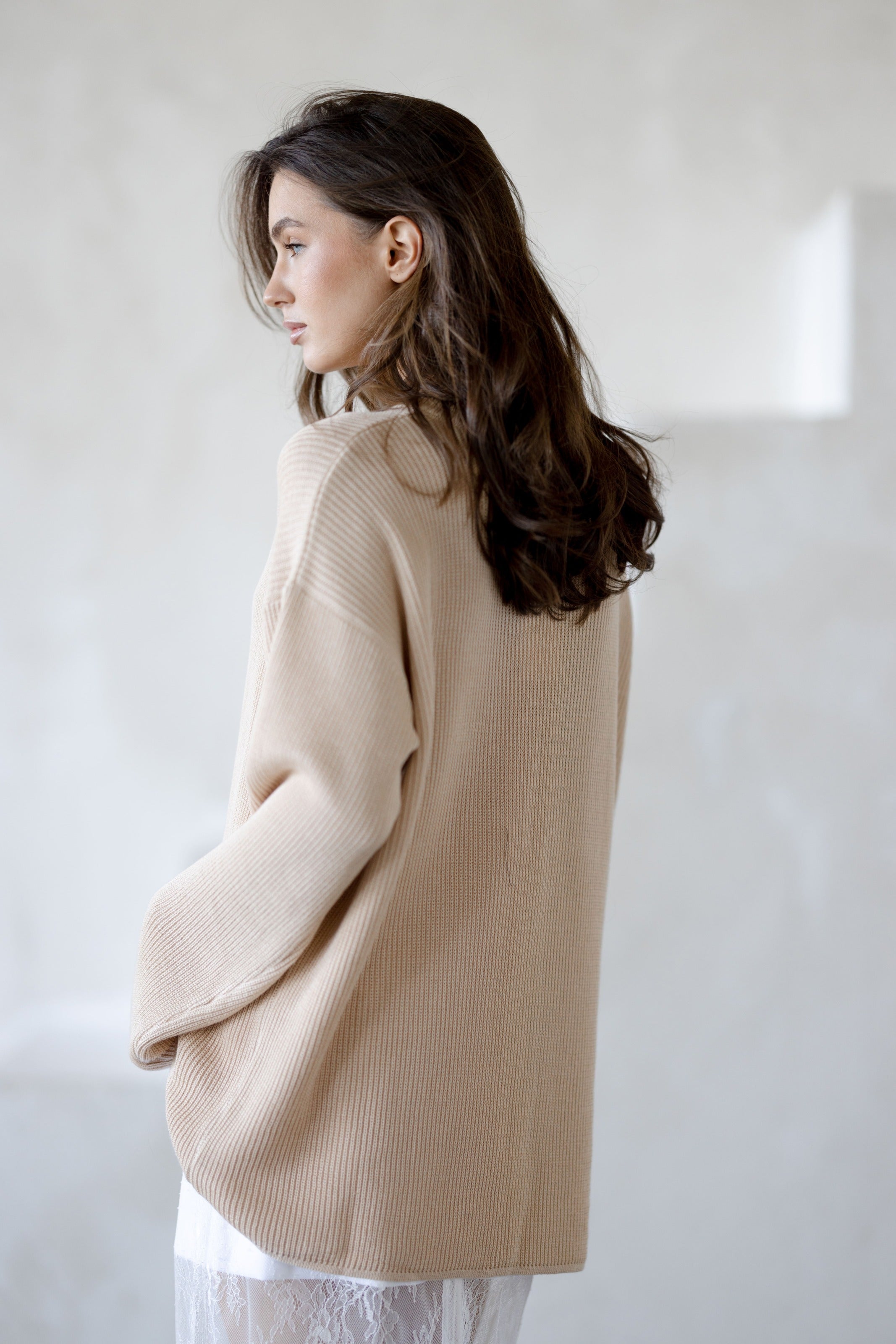 Beige Cotton Jumper