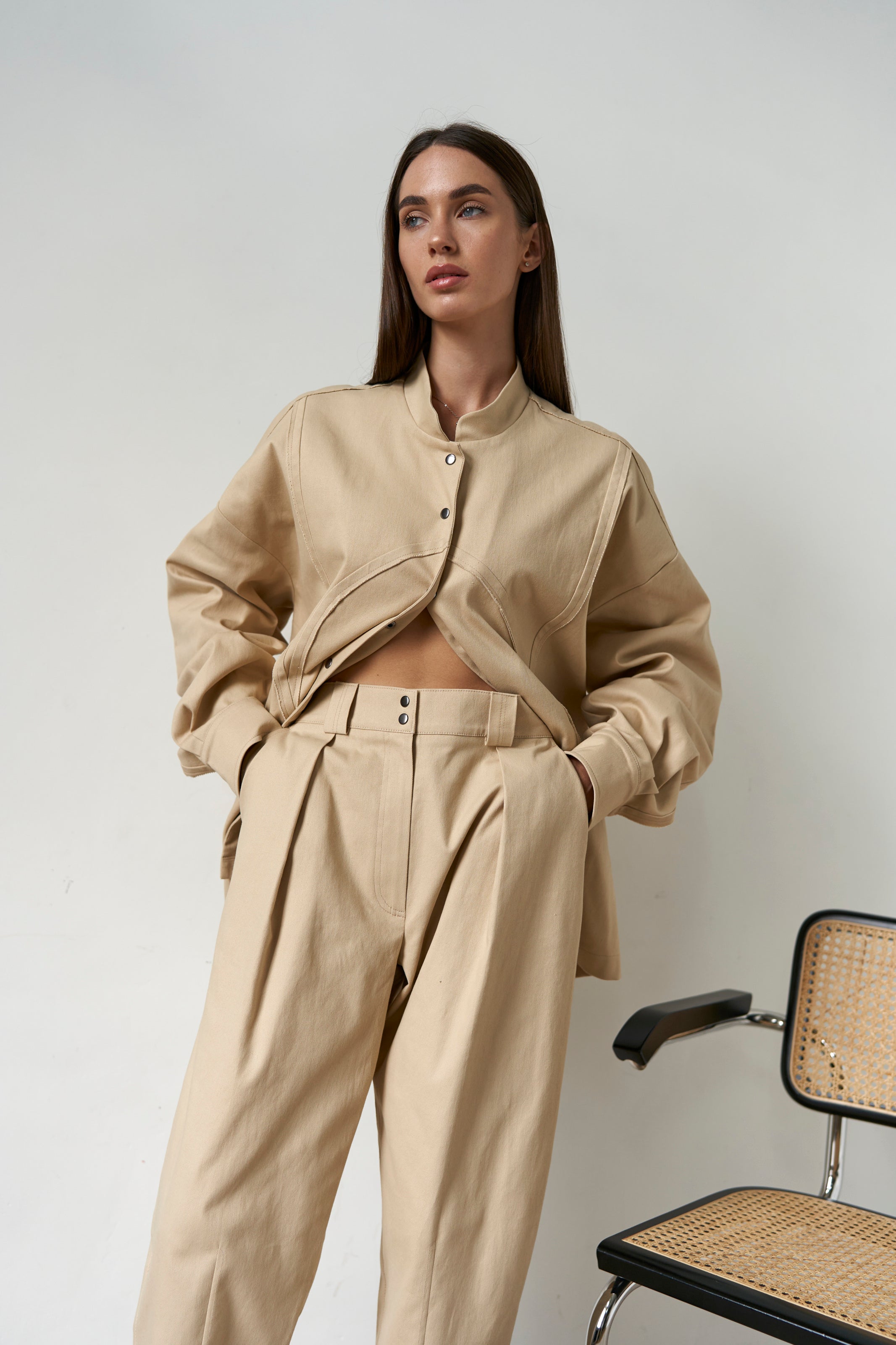 Banana pants cotton Sand