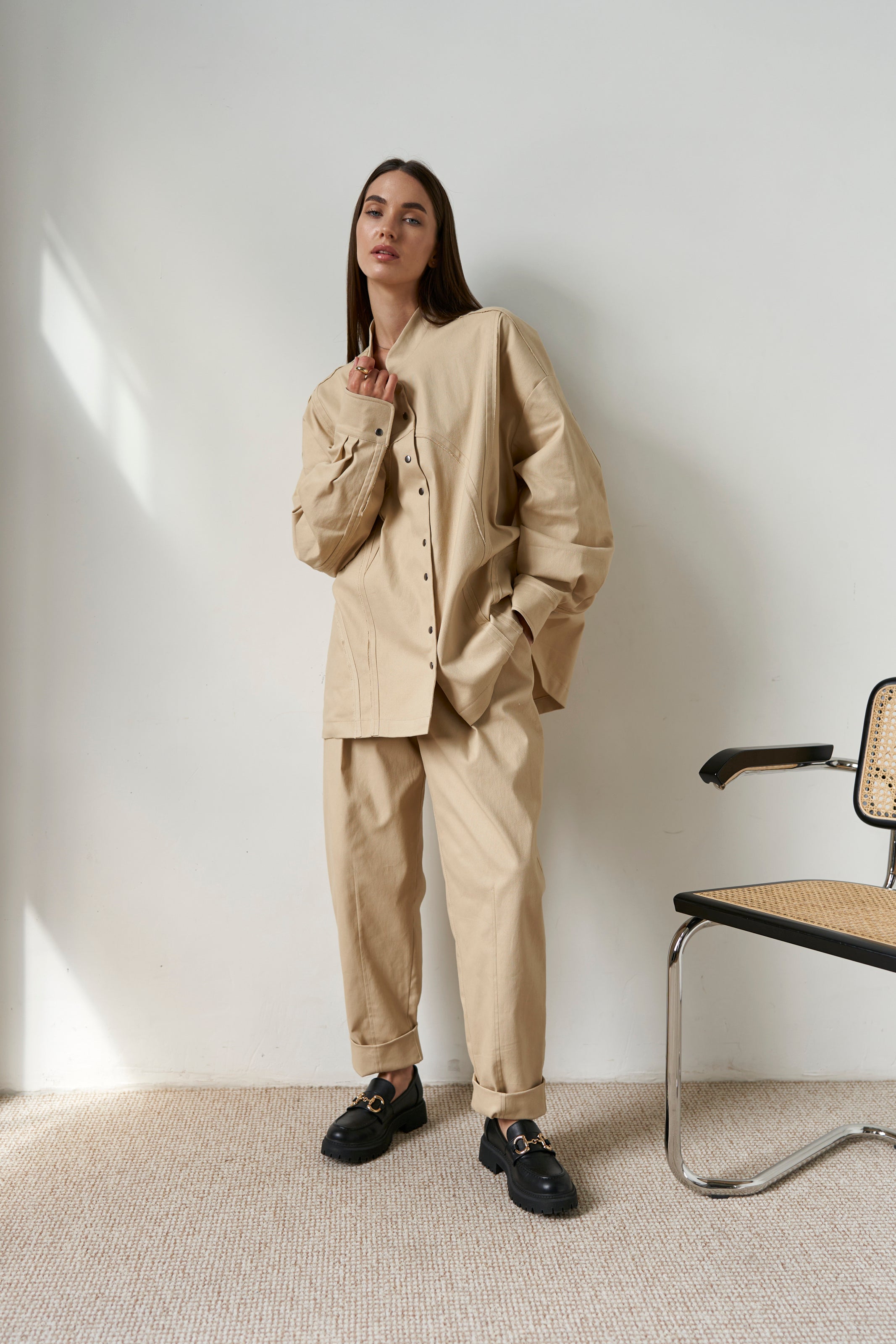 Banana pants cotton Sand