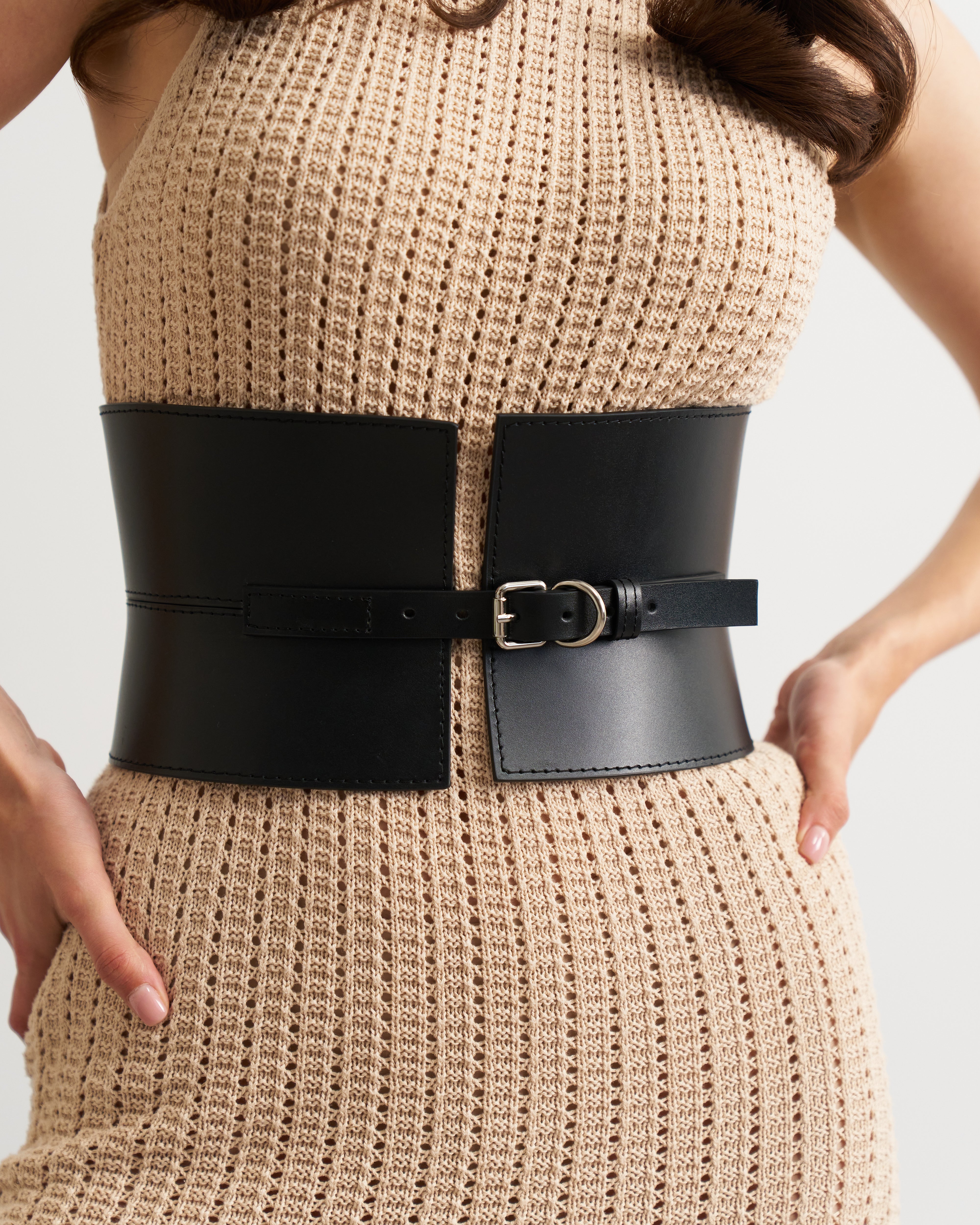 Wide leather corset peplum MARS - UFS.store.ua