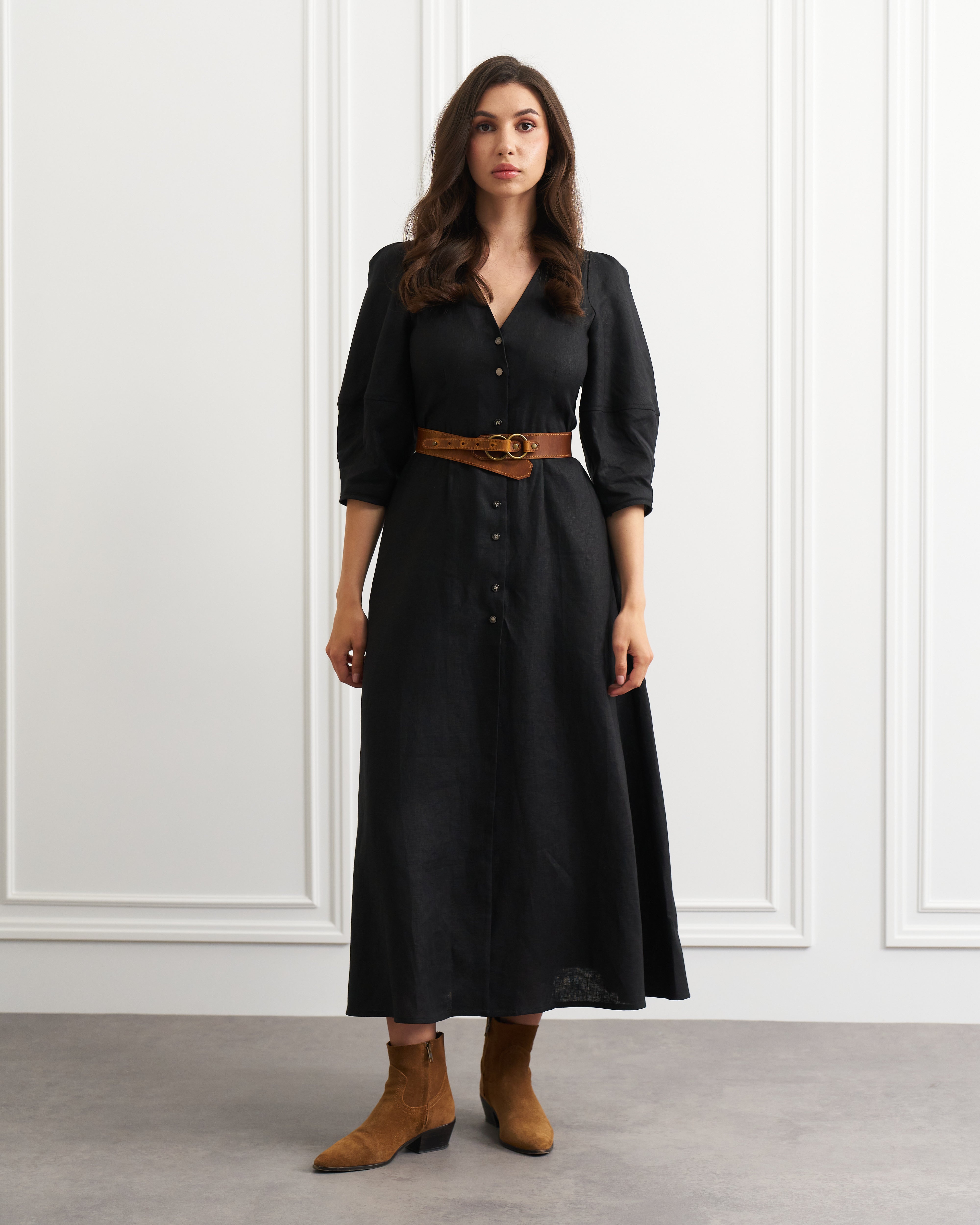 Narrow leather belt SIERRA - UFS.store.ua