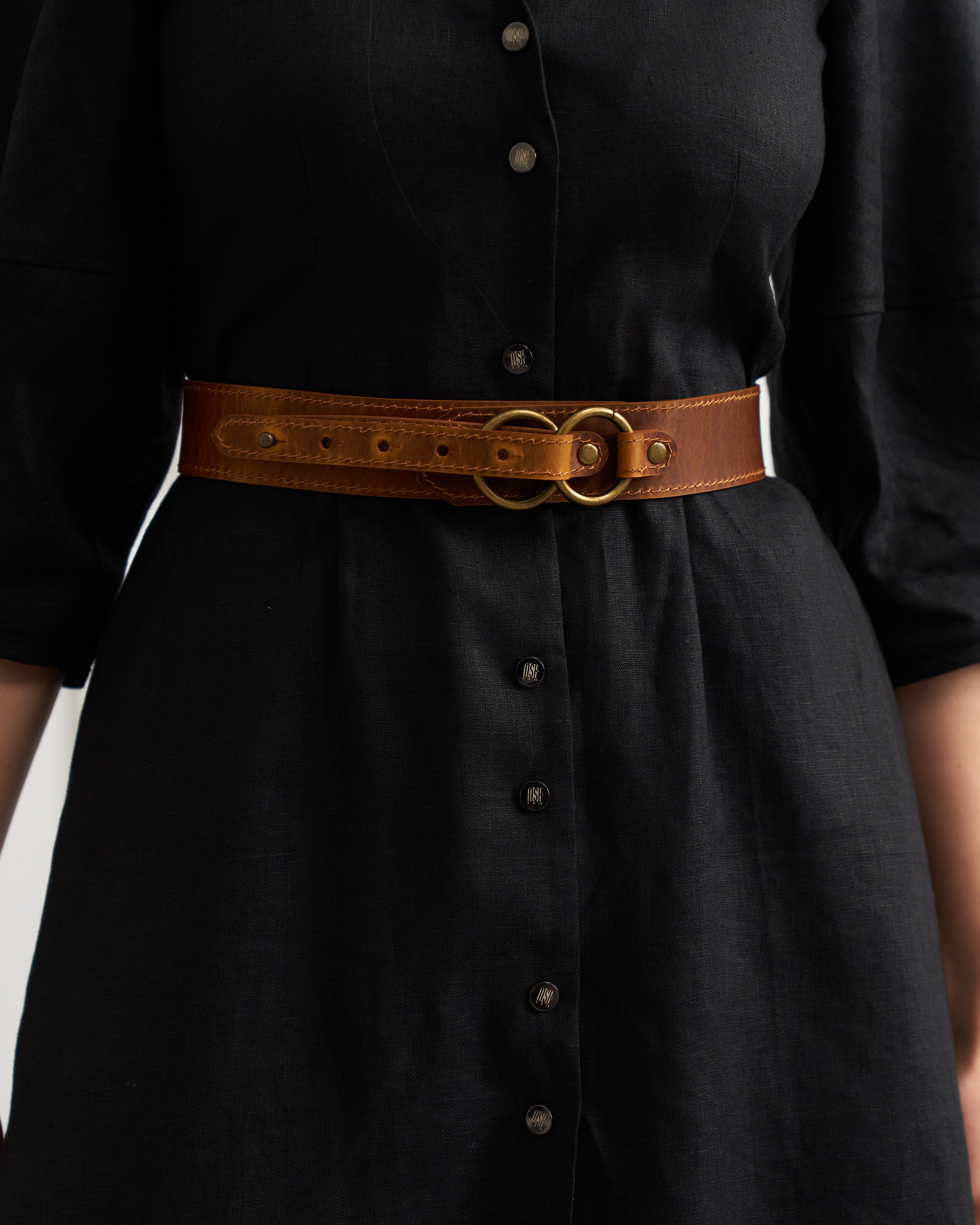 Narrow leather belt SIERRA - UFS.store.ua