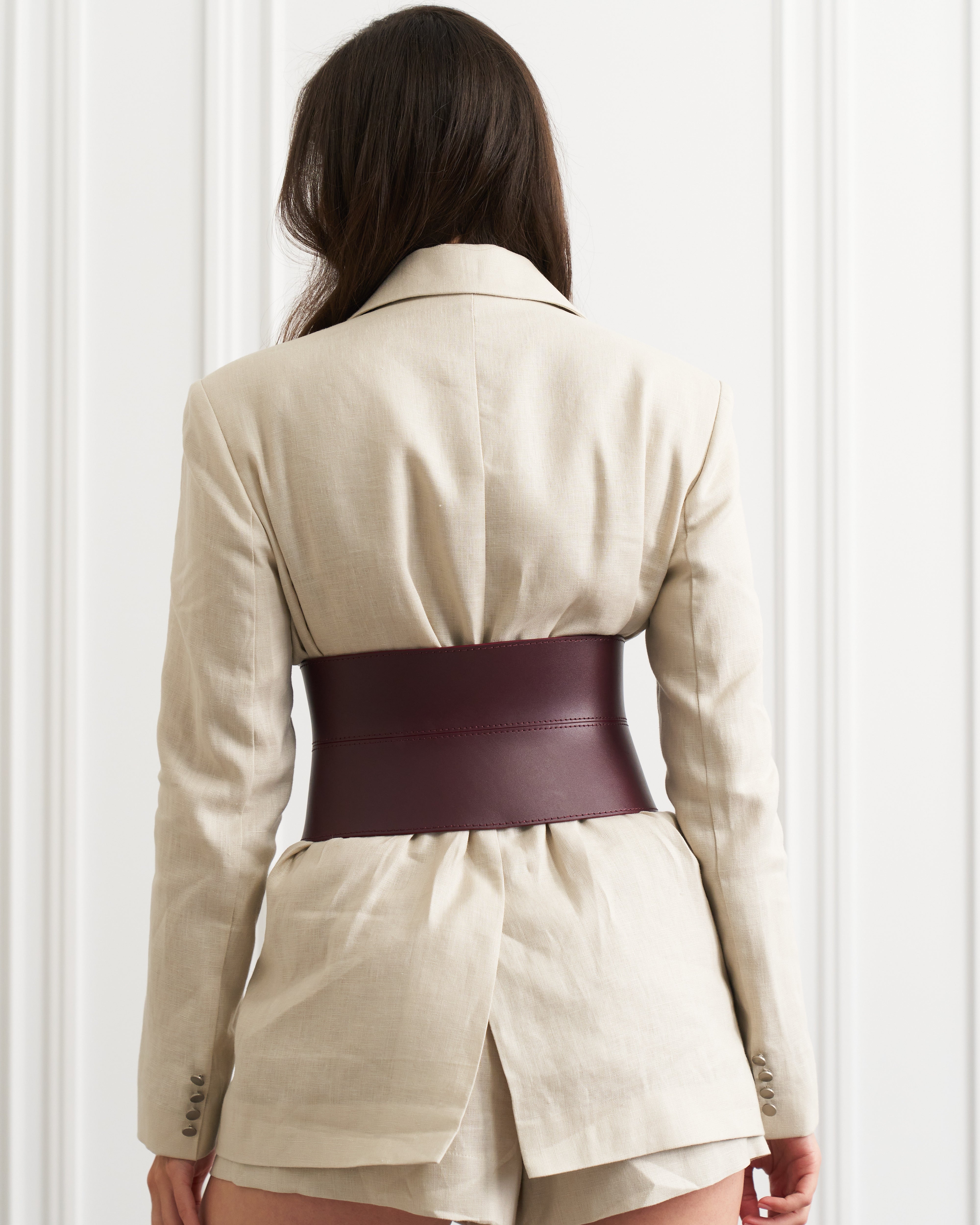 Wide leather corset peplum MARS - UFS.store.ua