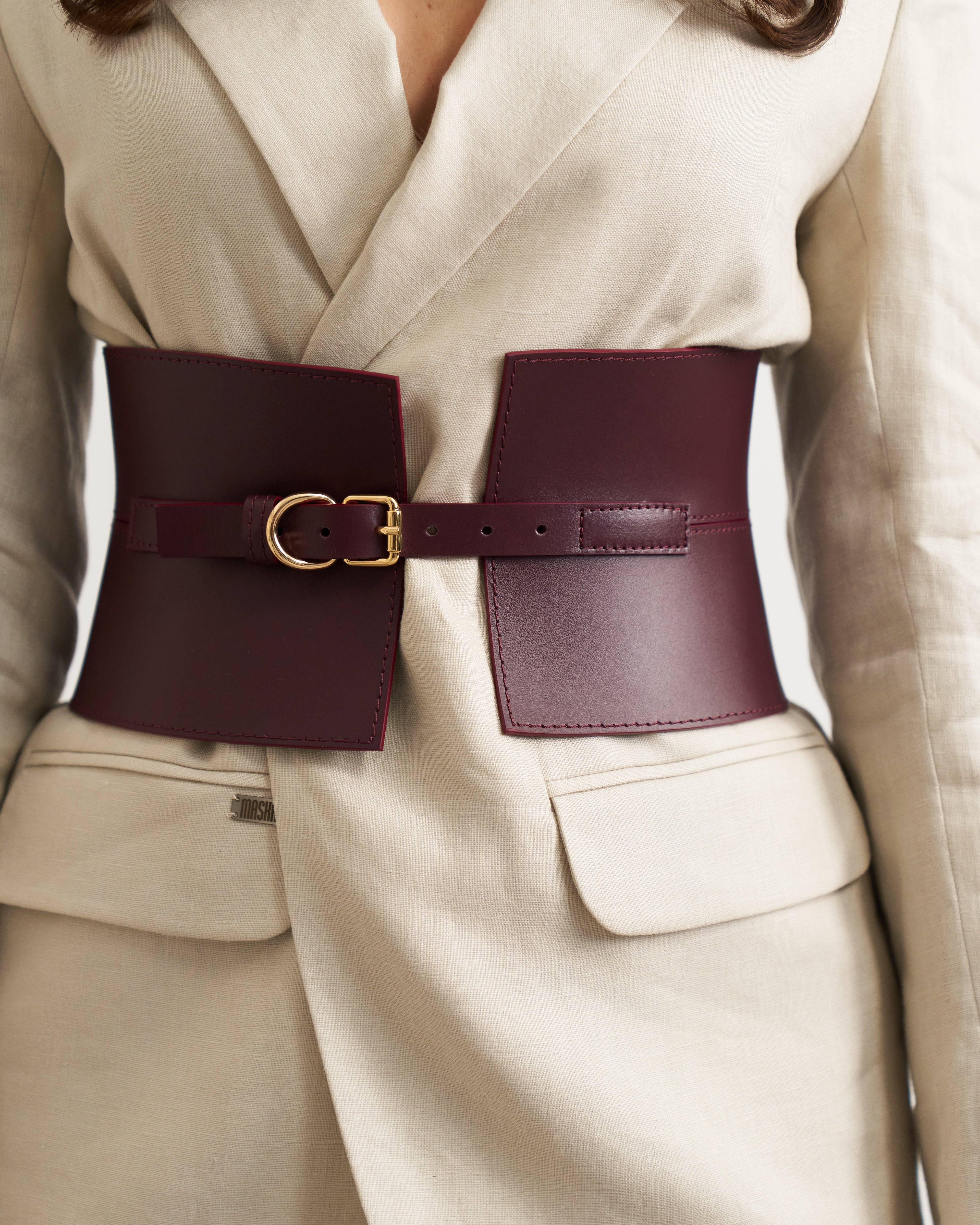 Wide leather corset peplum MARS - UFS.store.ua