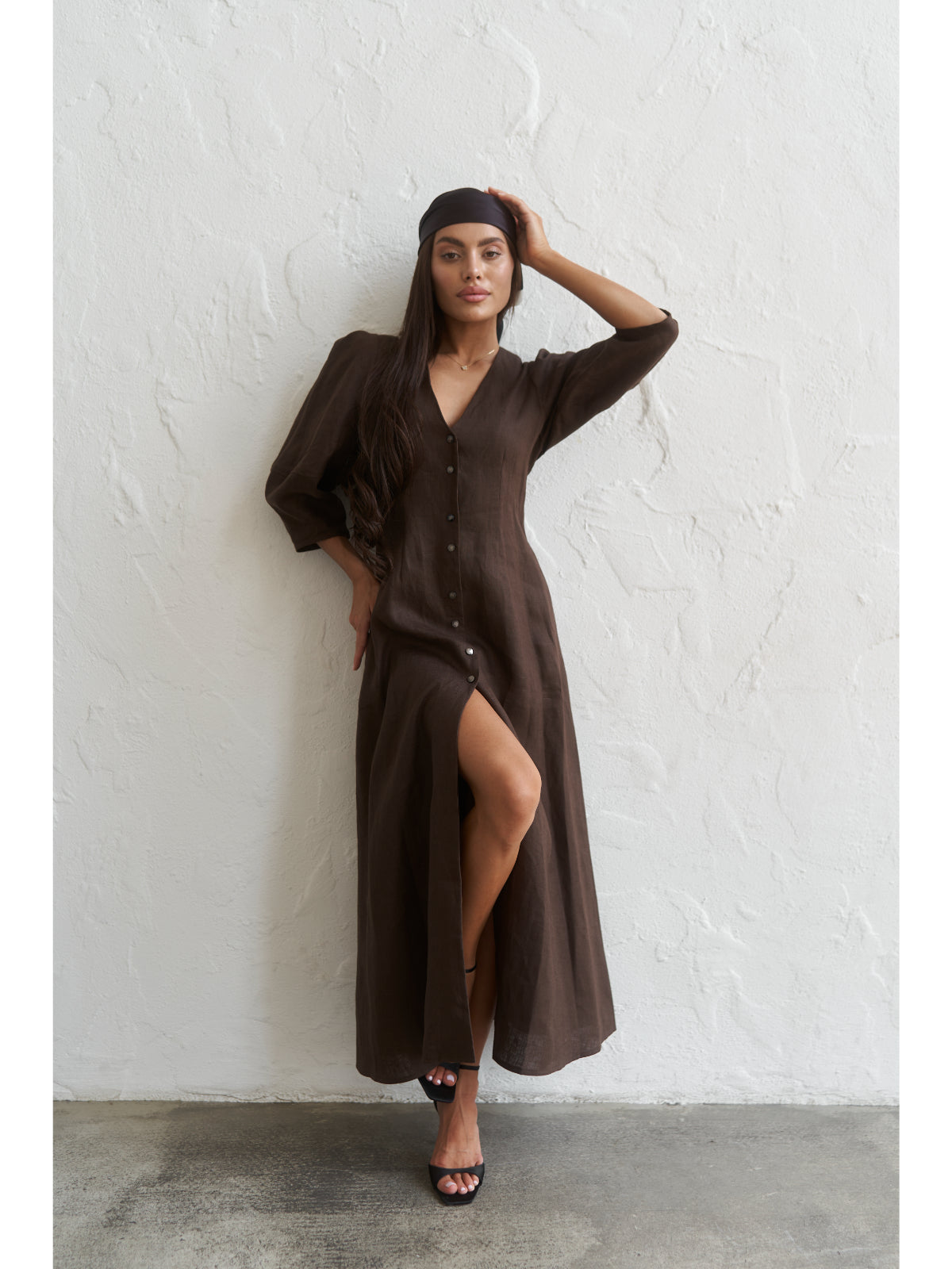 Linen maxi dress - UFS.store.ua