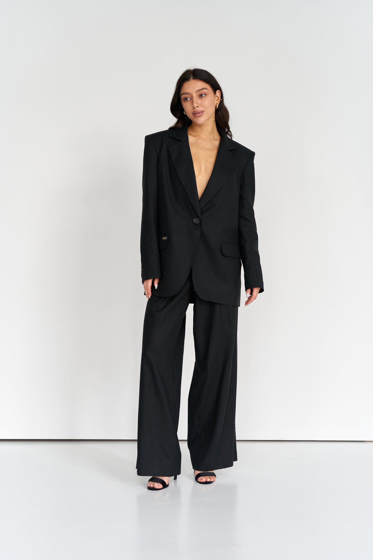 Oversized Blazer in Italian Suiting Fabric
