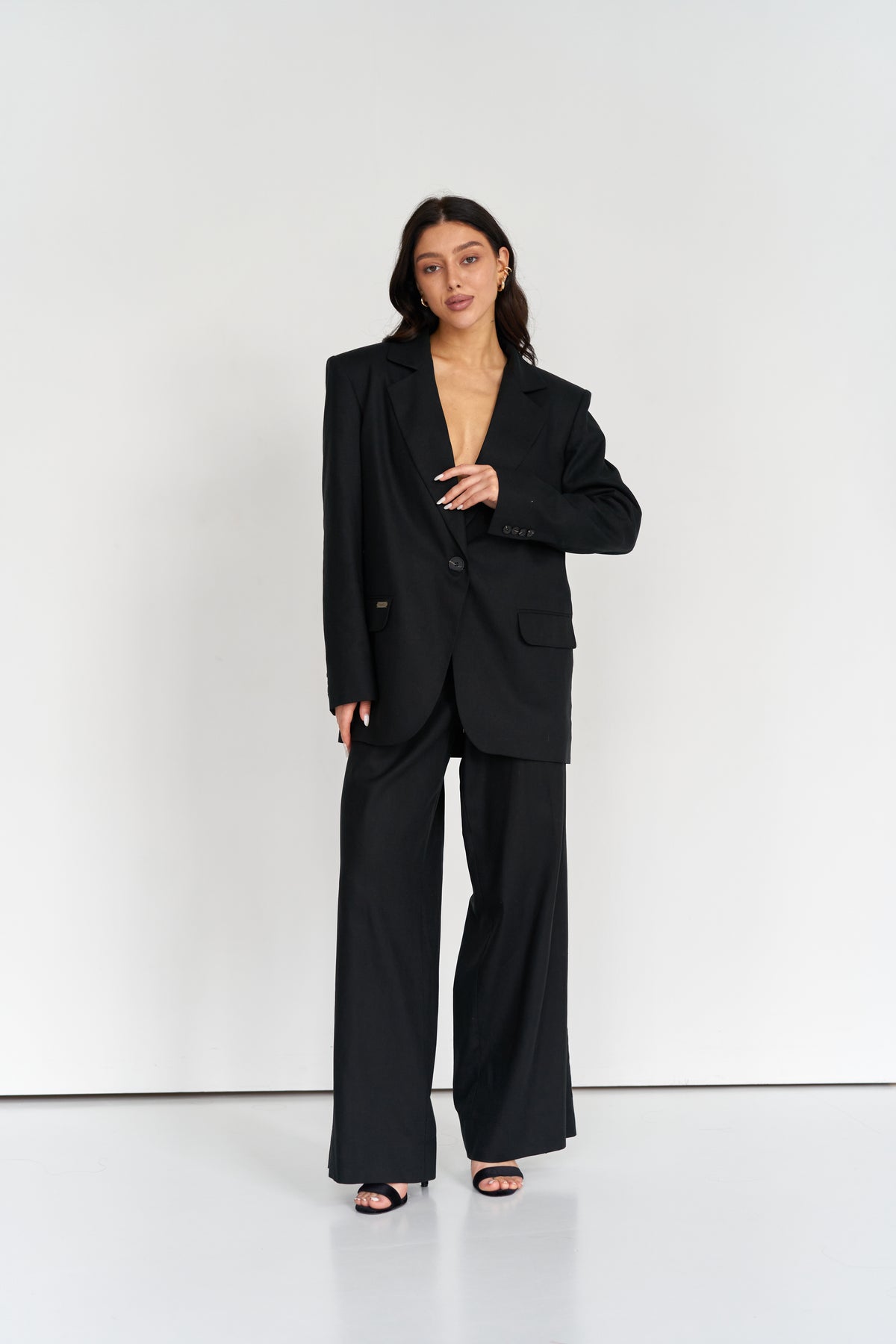 Oversized Blazer in Italian Suiting Fabric