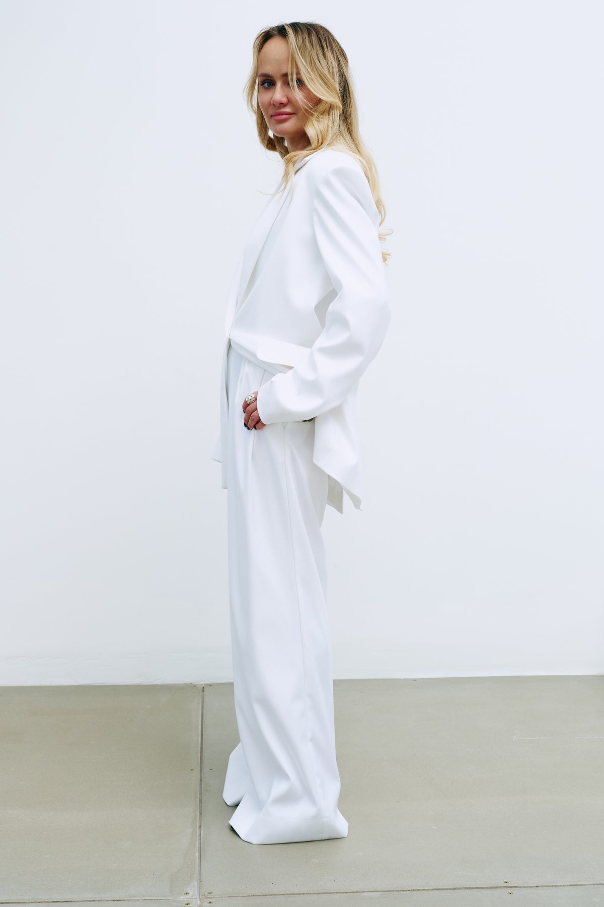 Palazzo Trousers in Italian Suiting Fabric