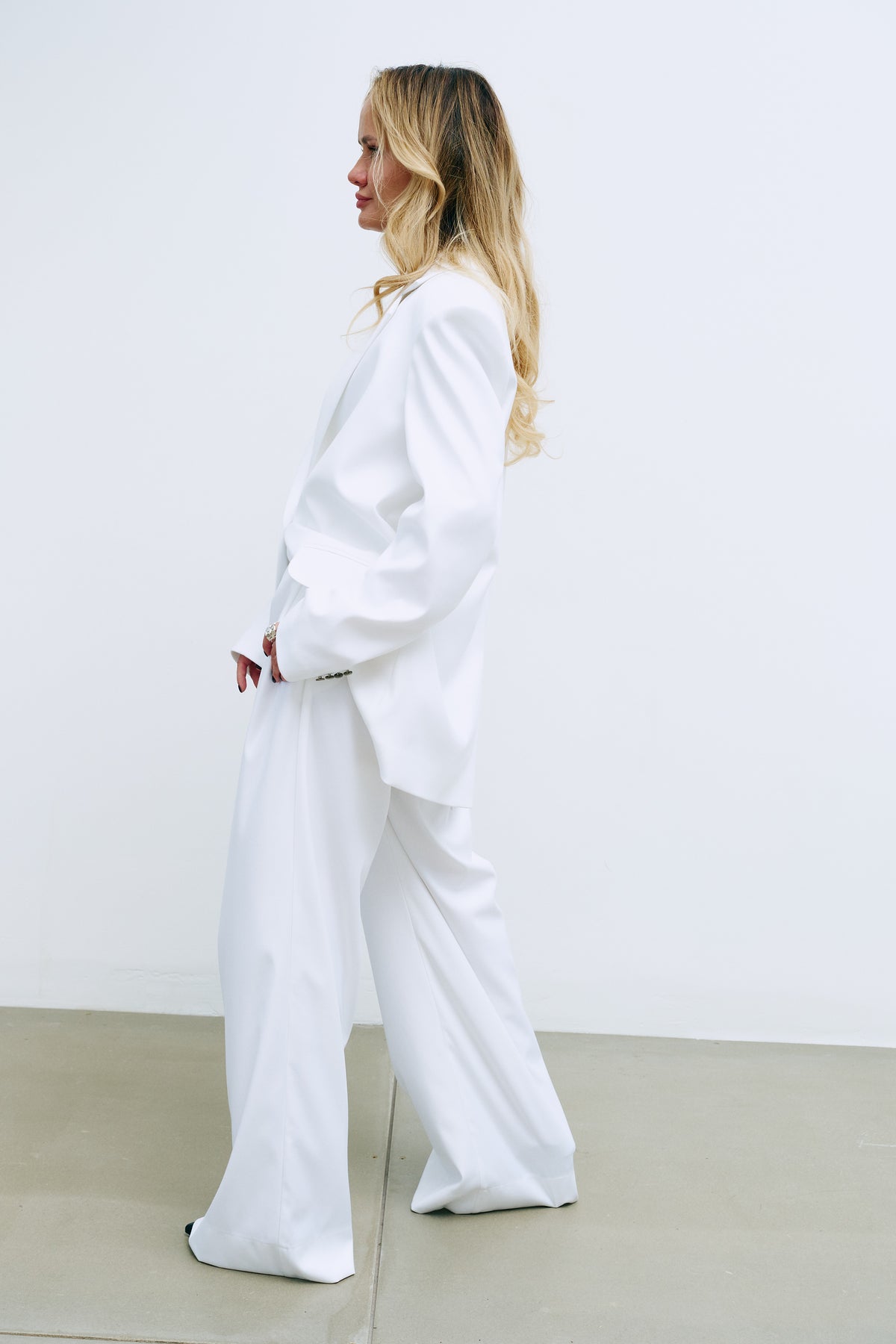 Palazzo Trousers in Italian Suiting Fabric