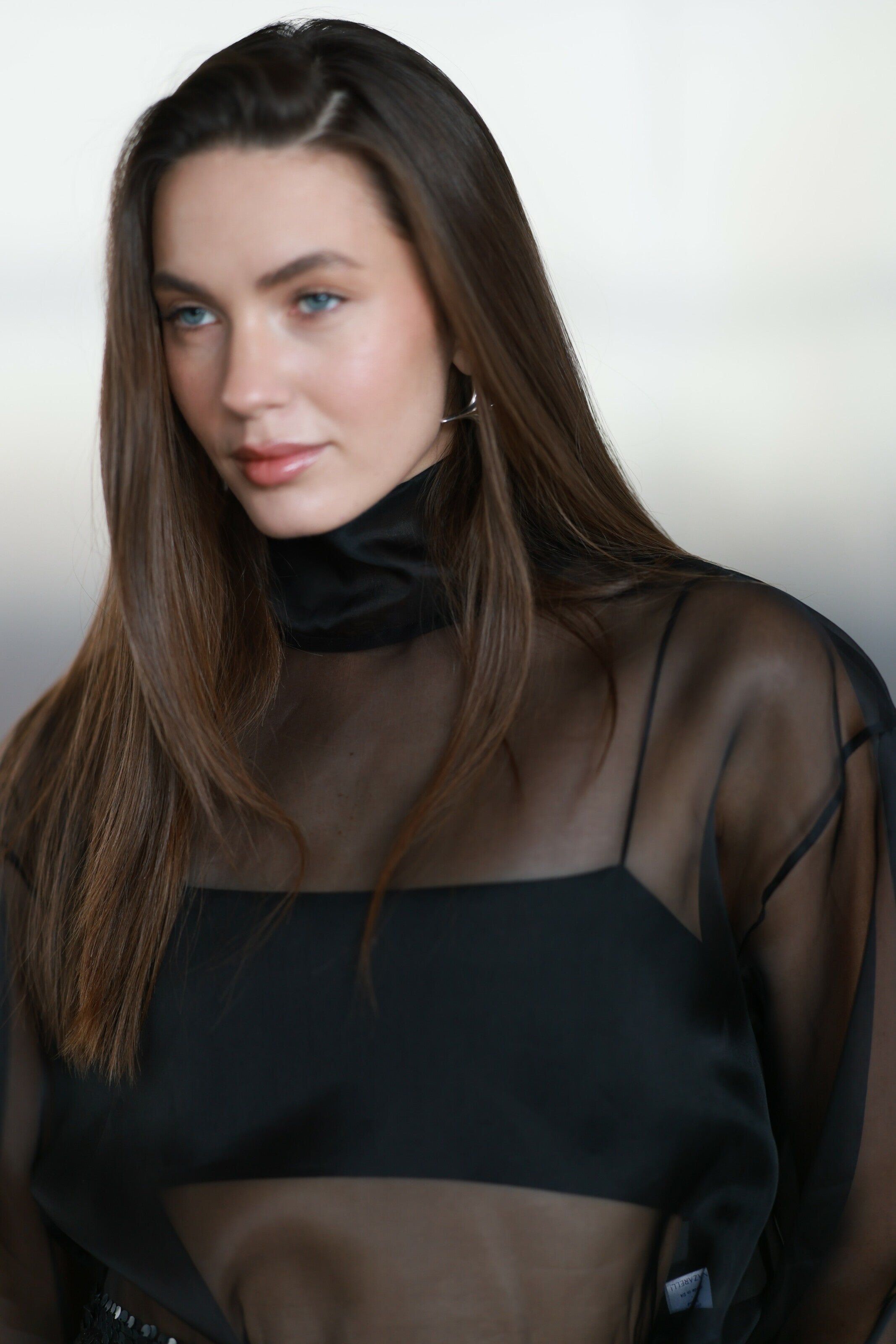 Black Organza Blouse
