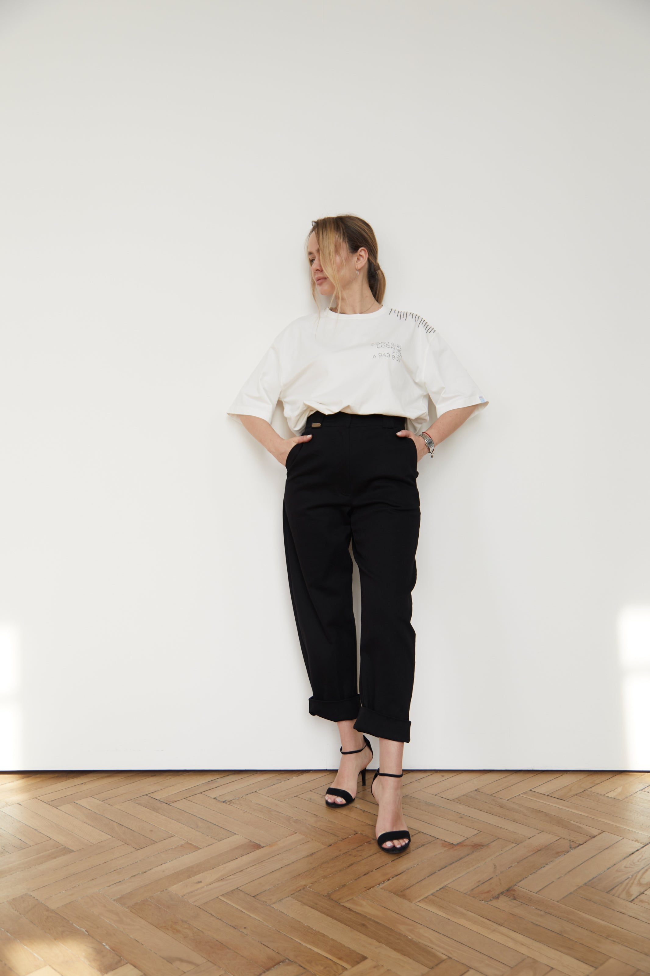 Banana pants denim/cotton Black