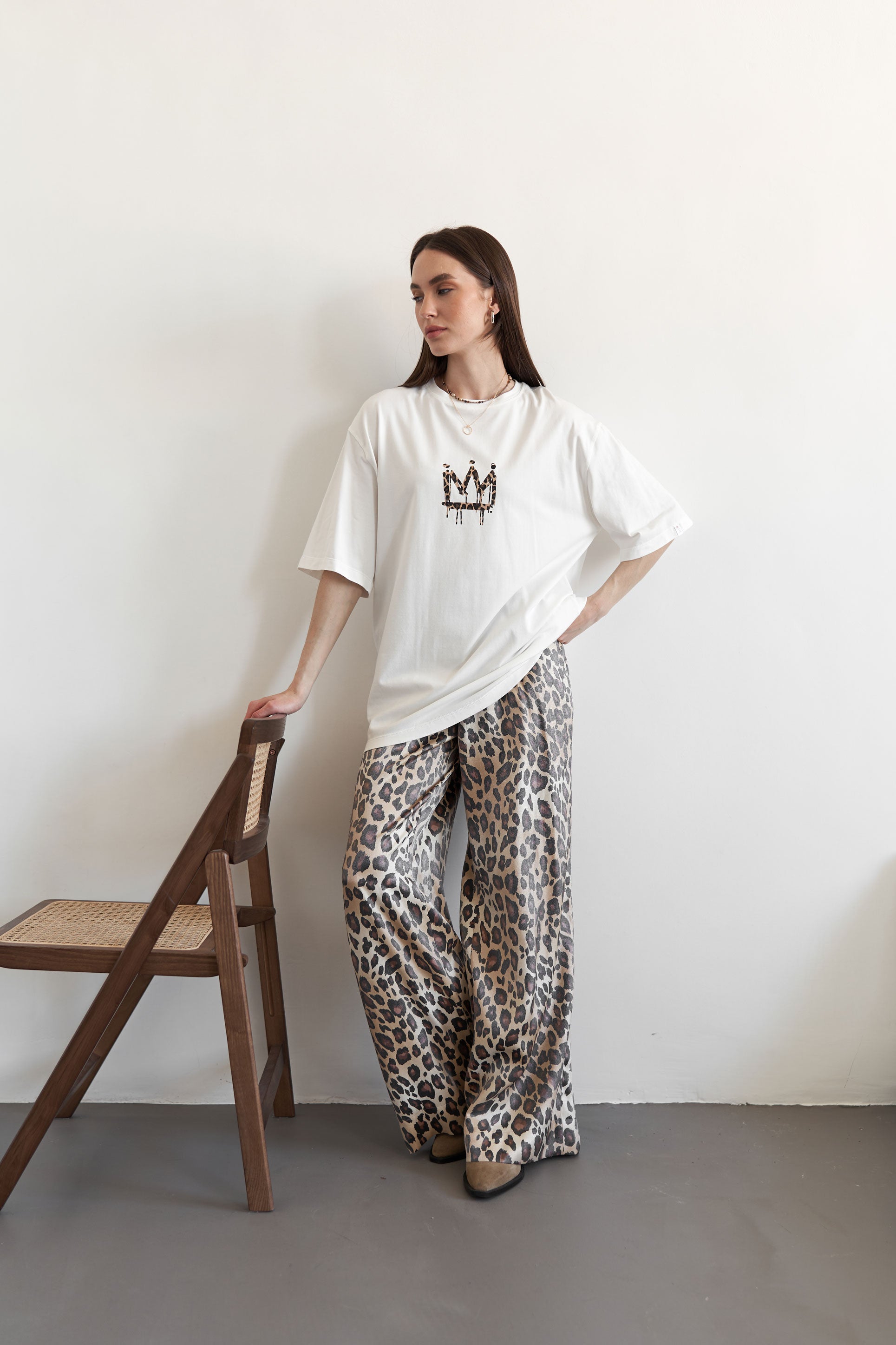 Pants leopard Beige