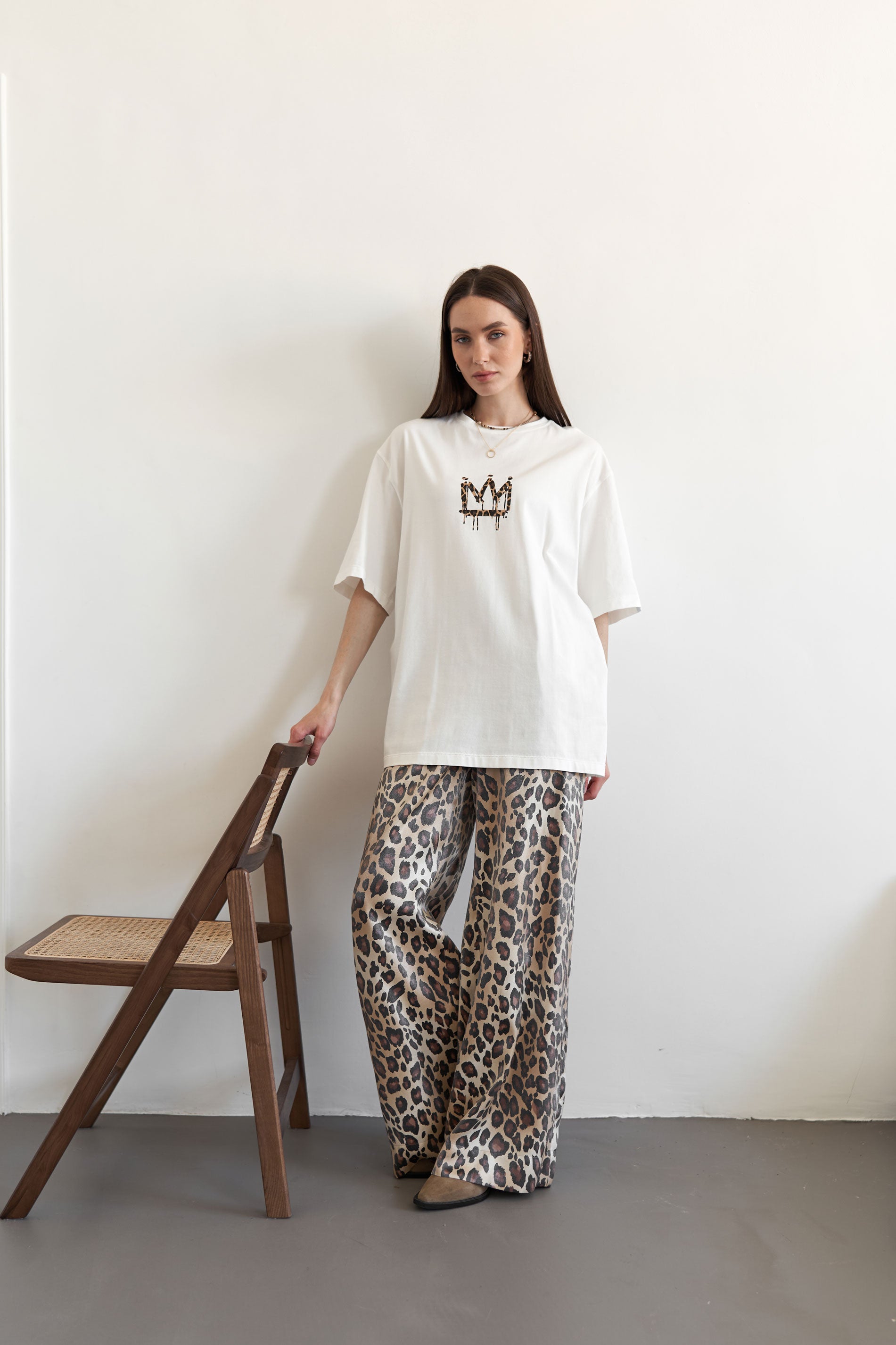 Pants leopard Beige