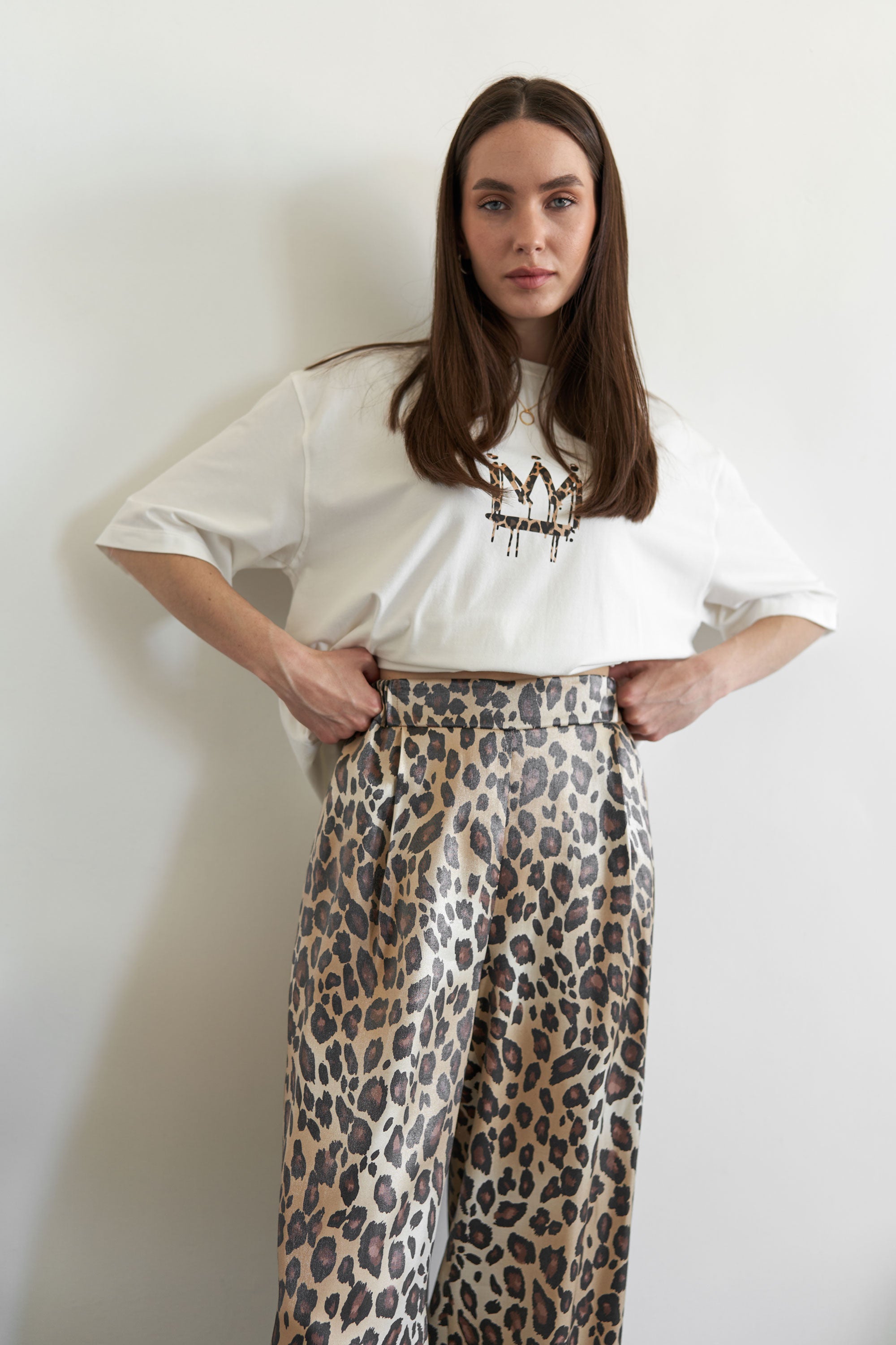 Pants leopard Beige