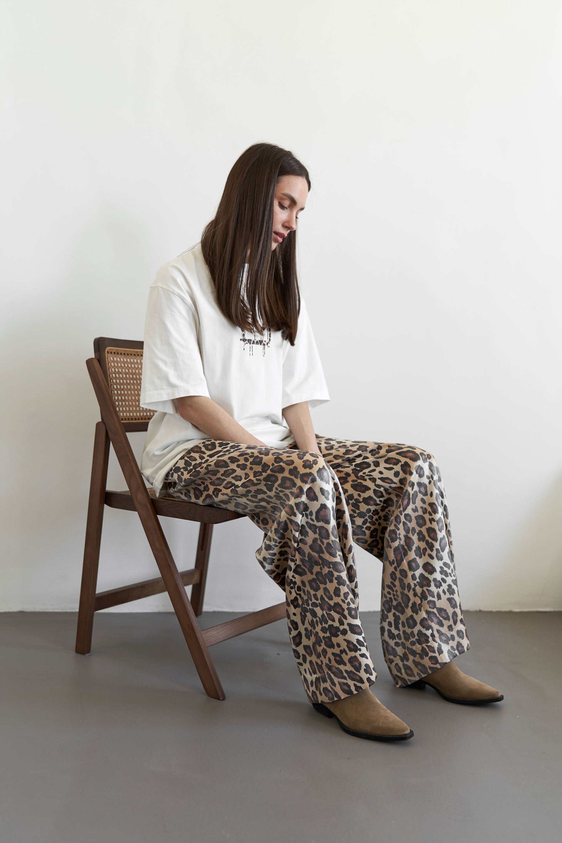 Pants leopard Beige