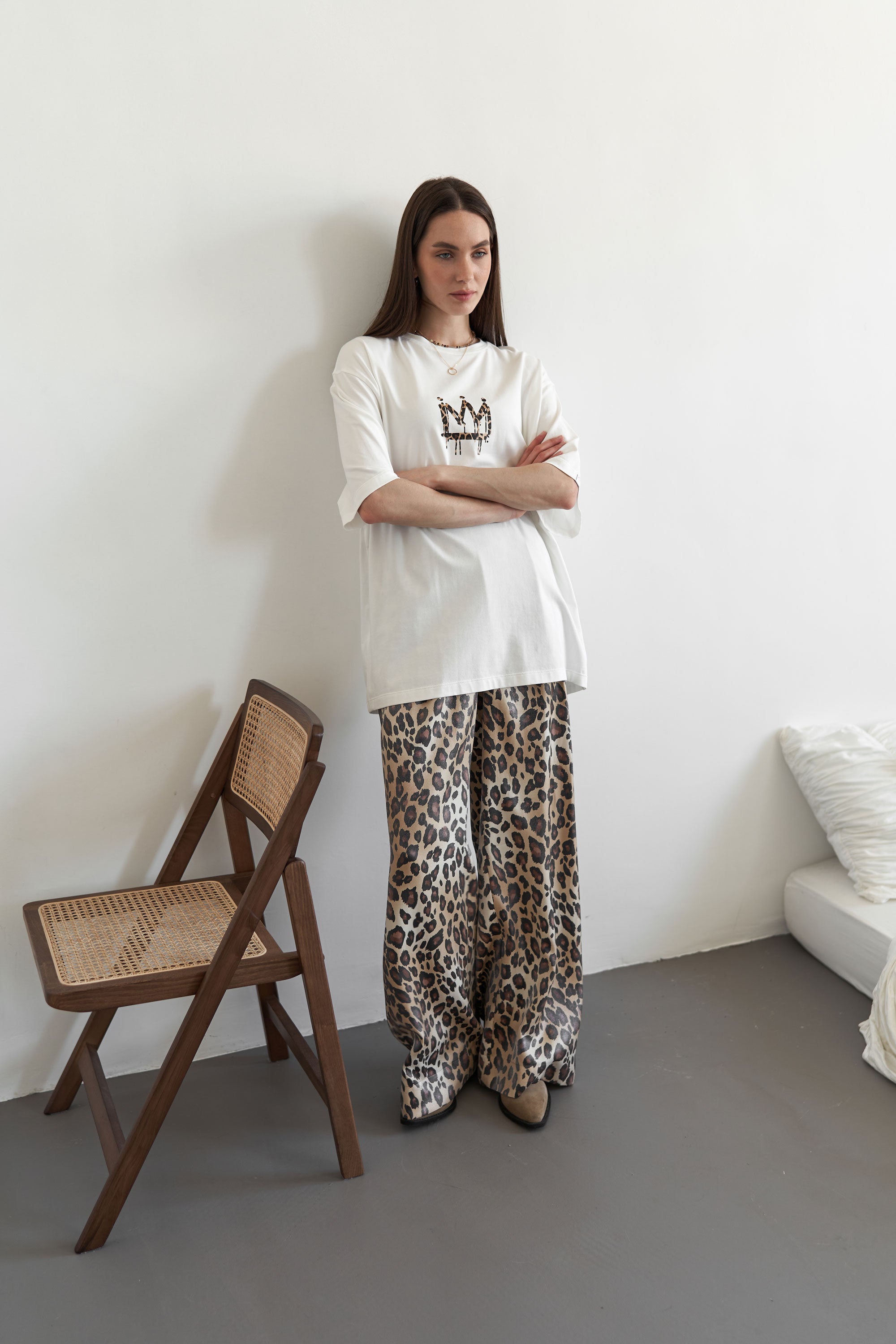 Pants leopard Beige