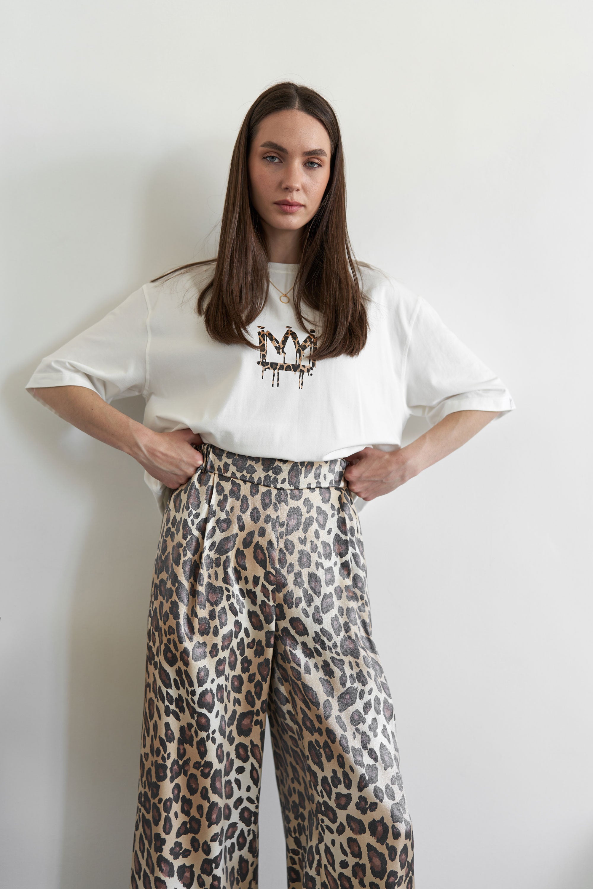 Pants leopard Beige