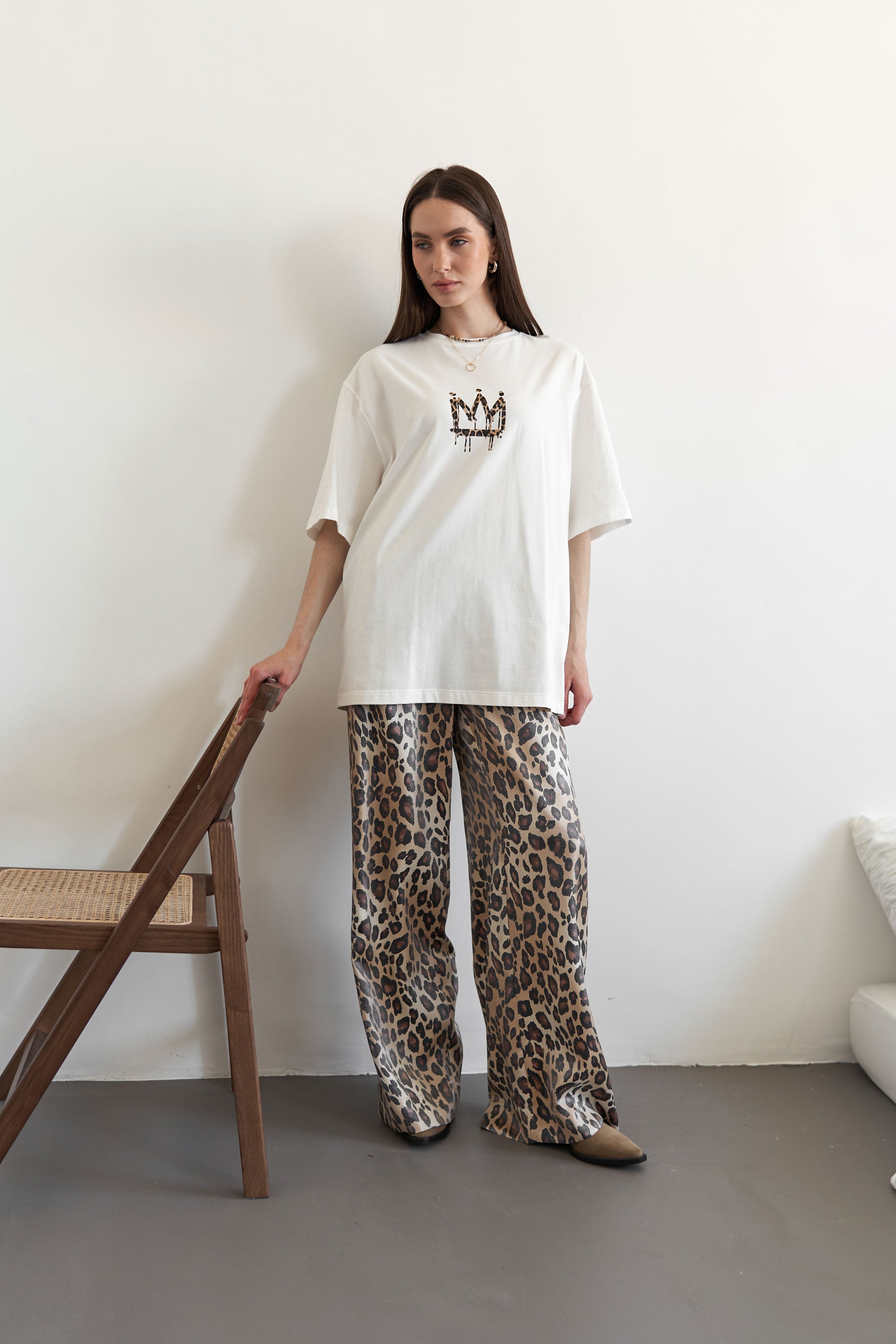 Pants leopard Beige
