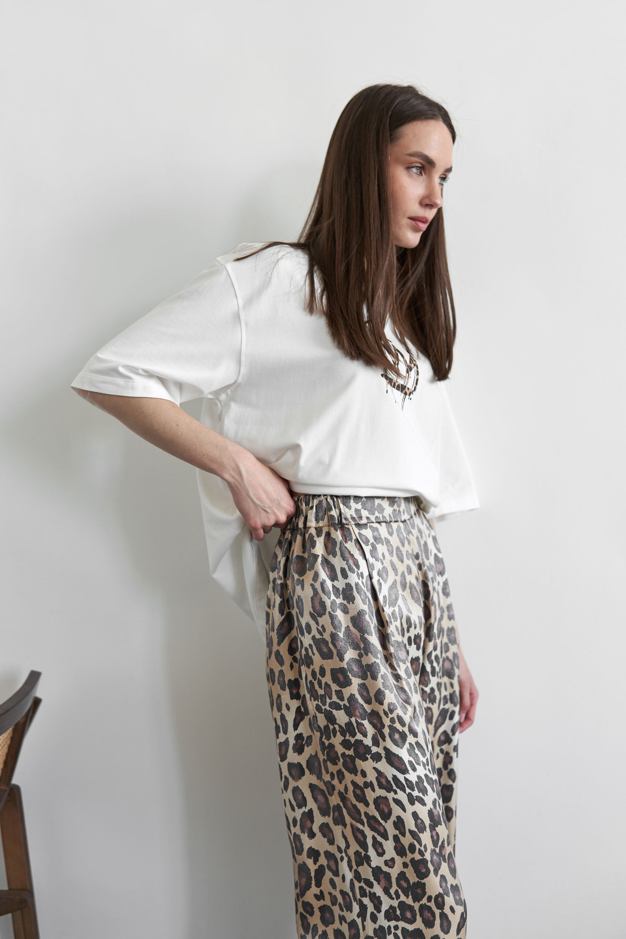 Pants leopard Beige