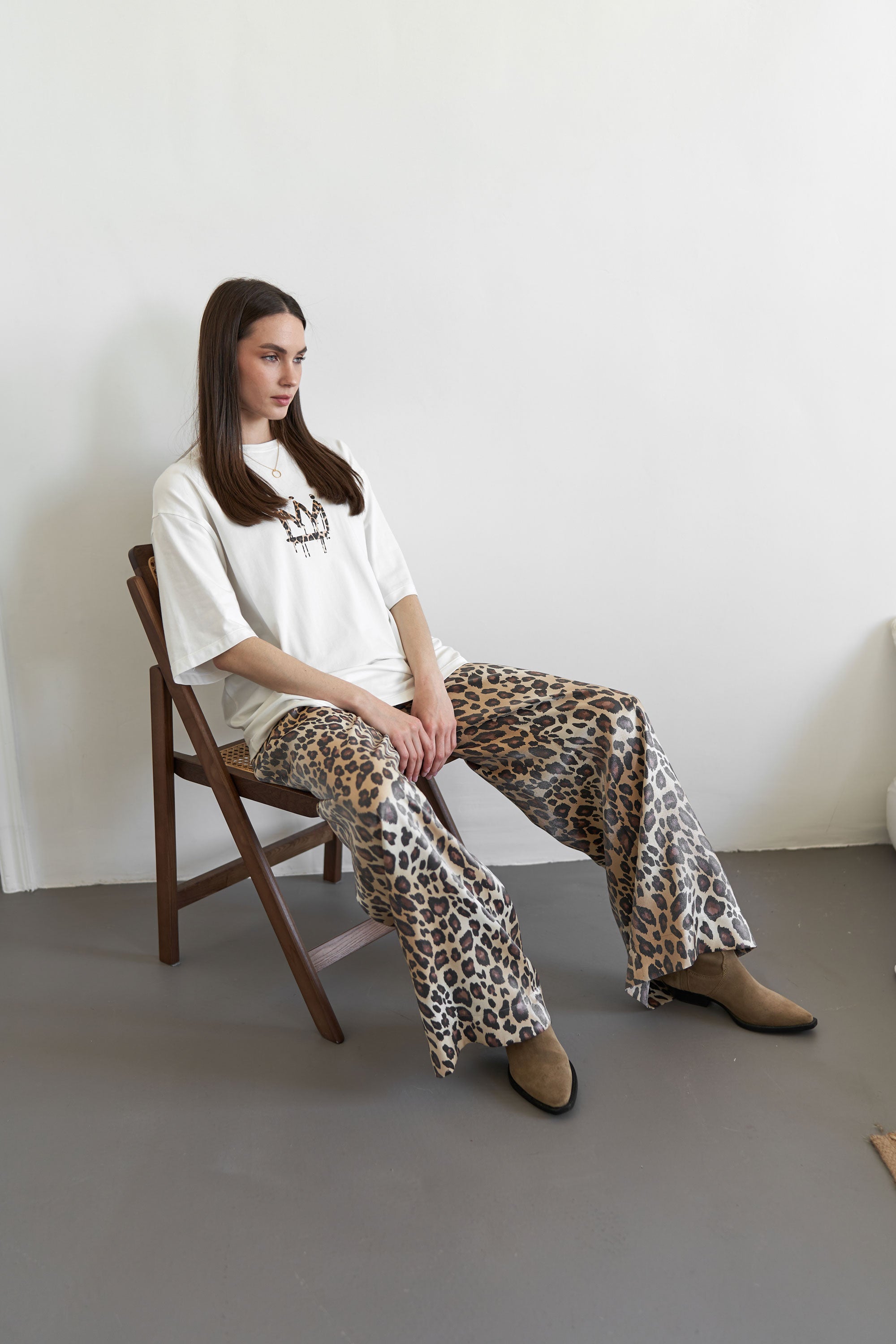 Pants leopard Beige