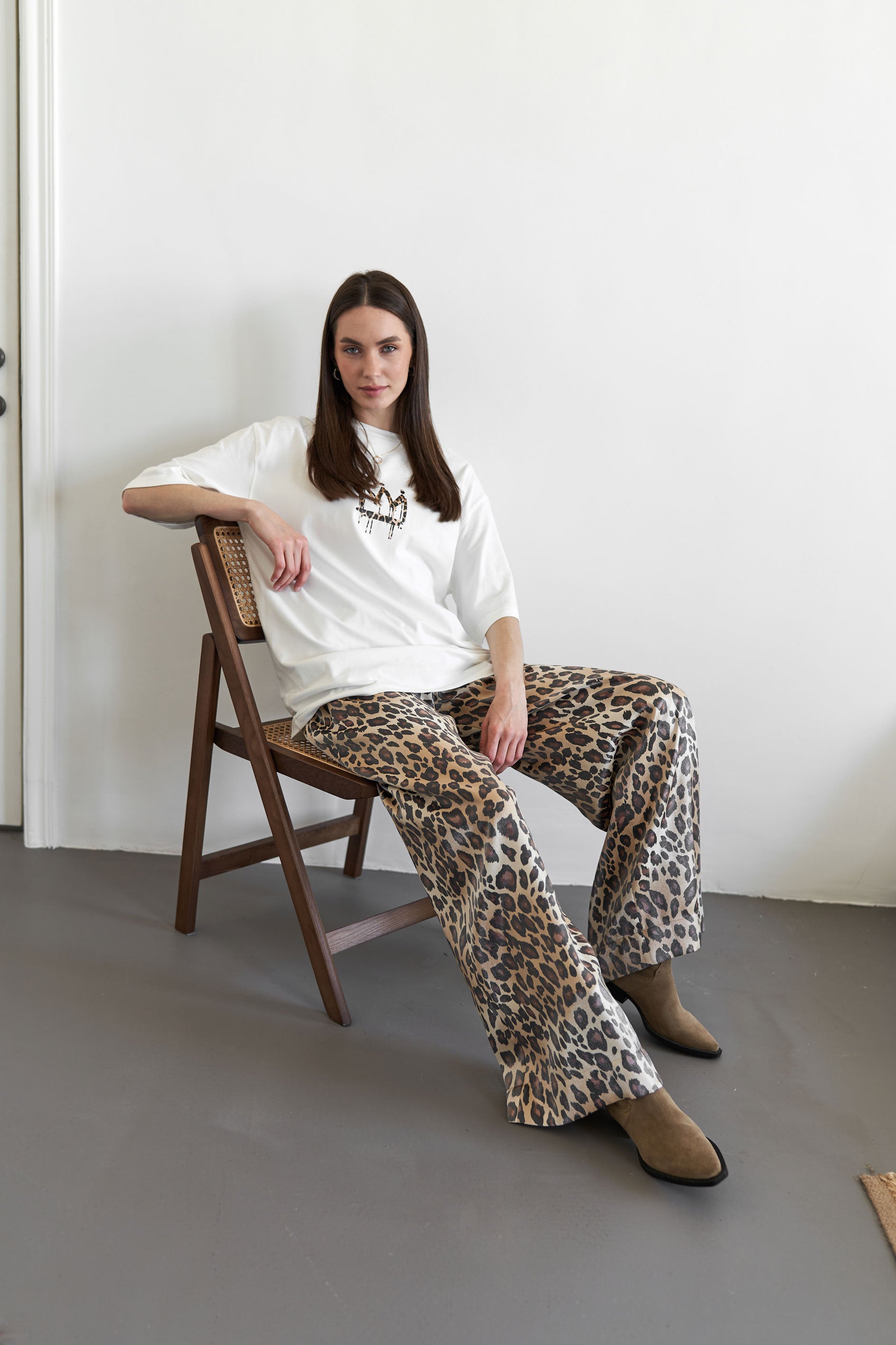 Pants leopard Beige