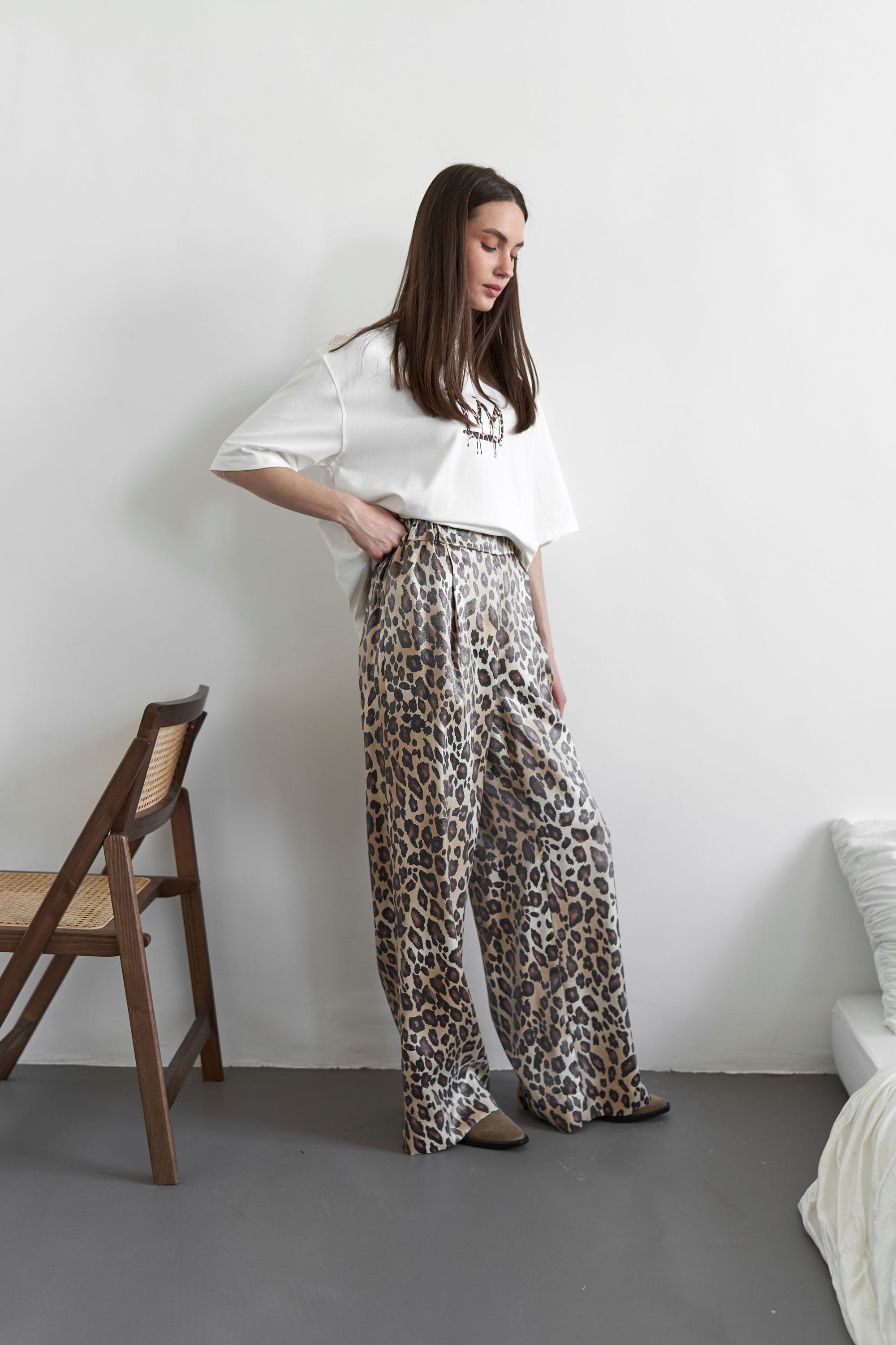 Pants leopard Beige