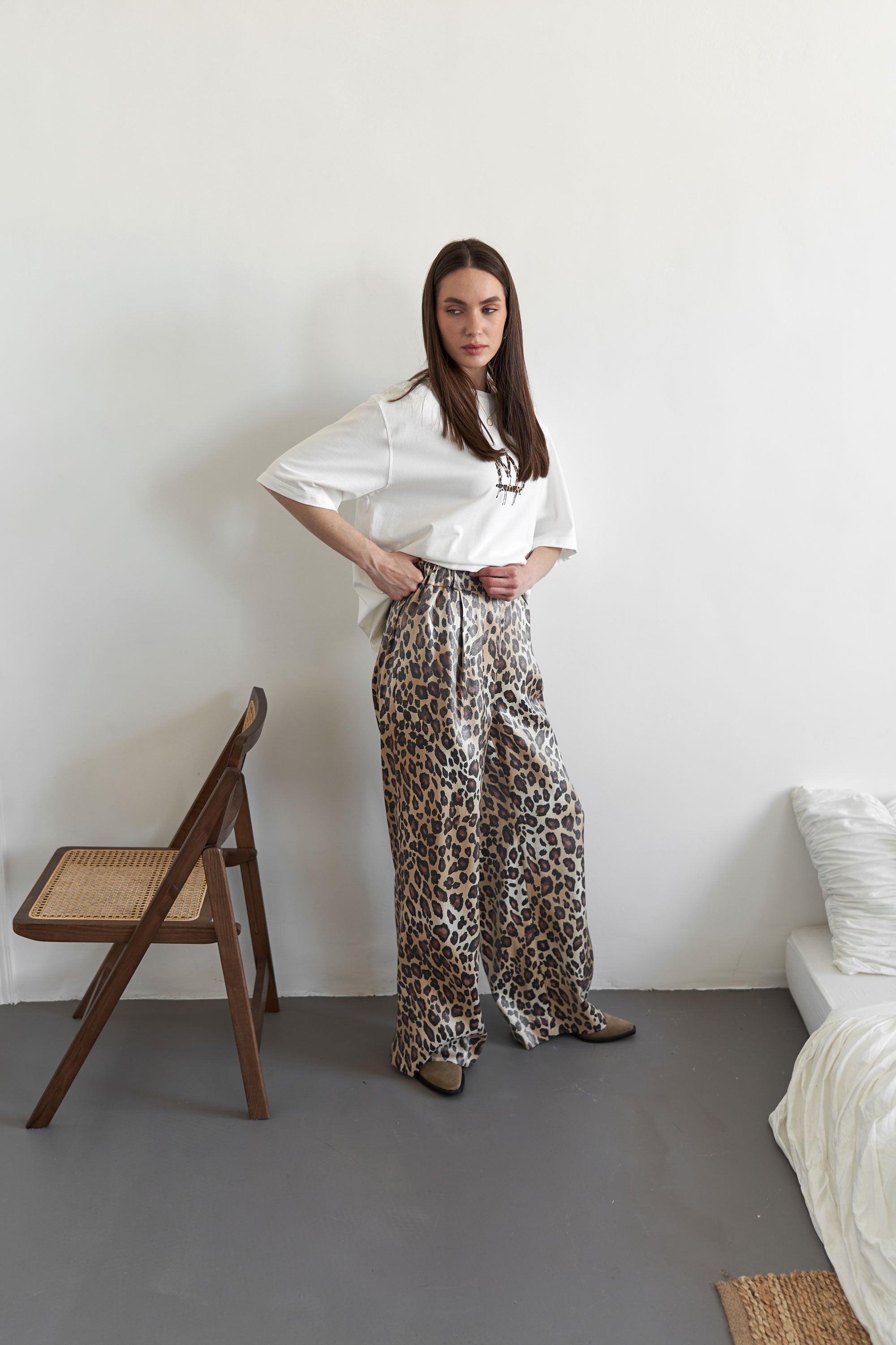 Pants leopard Beige