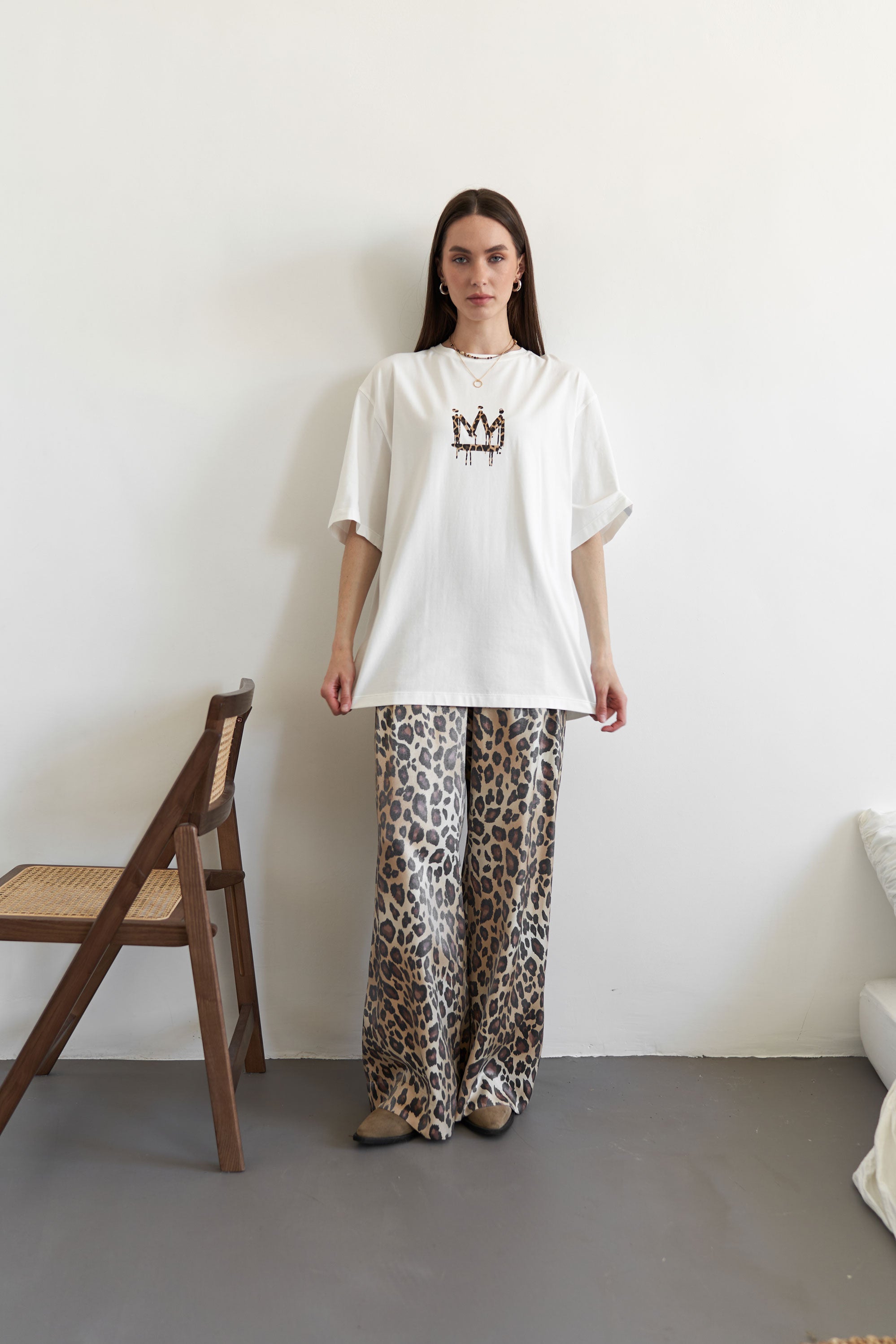 Pants leopard Beige