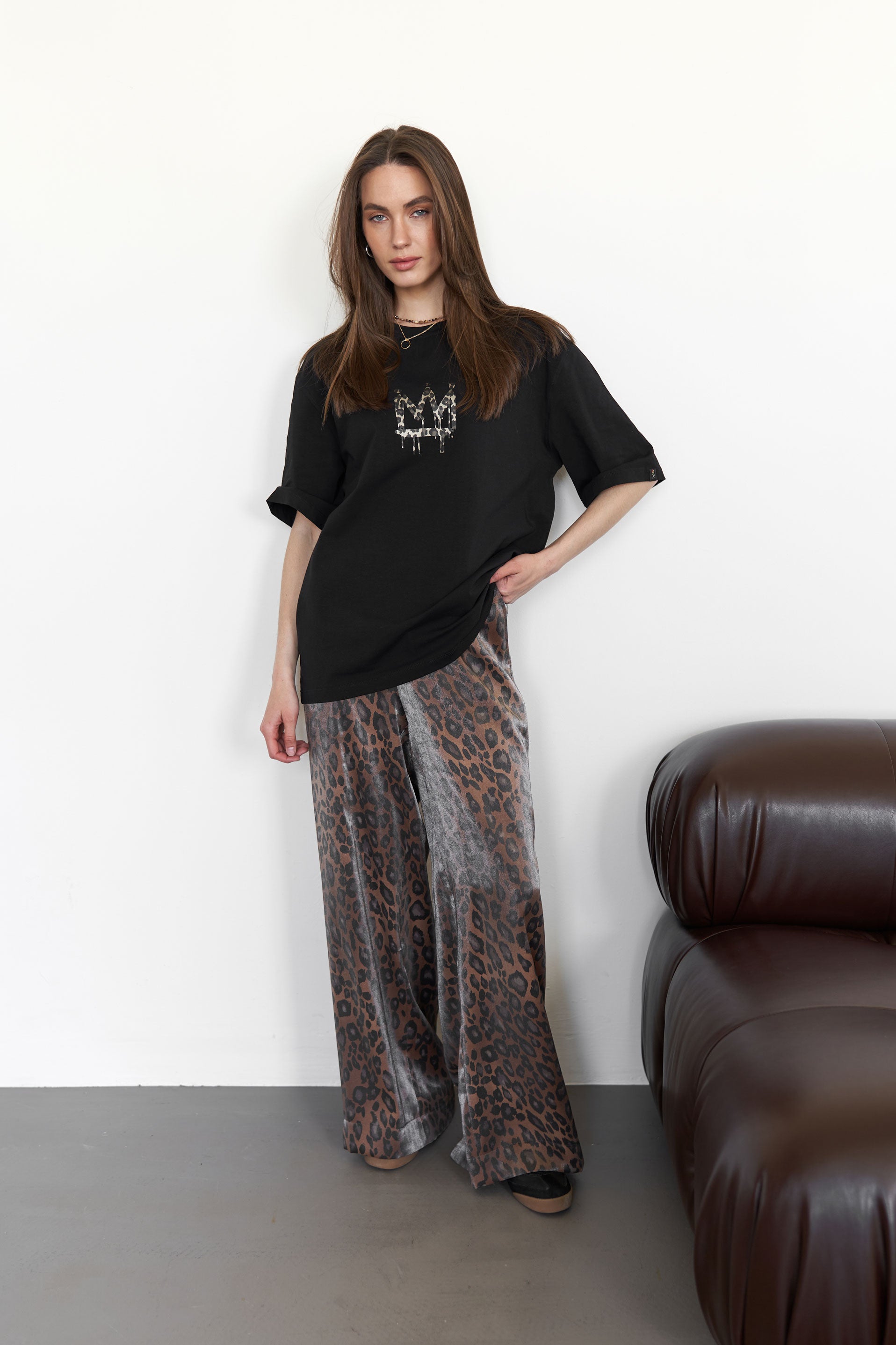Pants leopard Brown