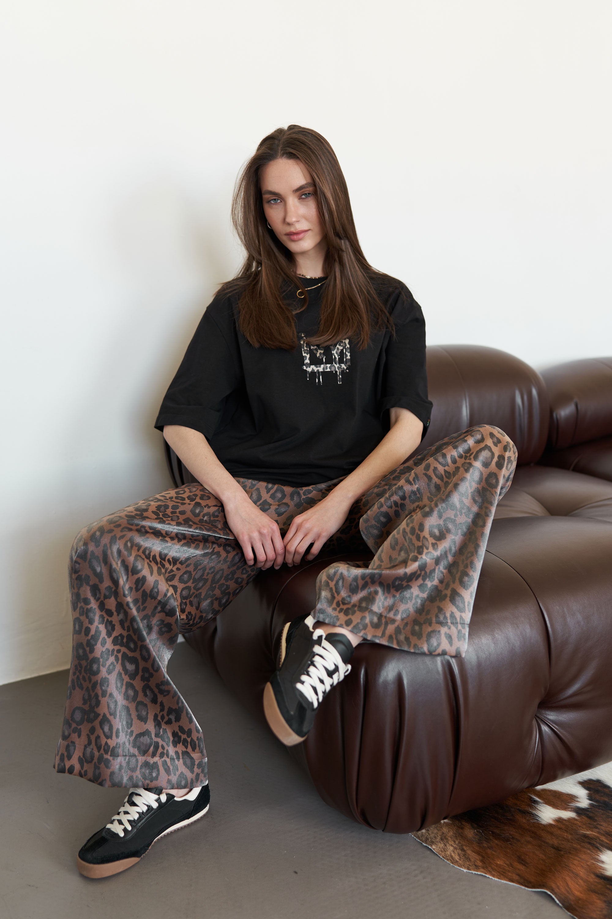 Pants leopard Brown