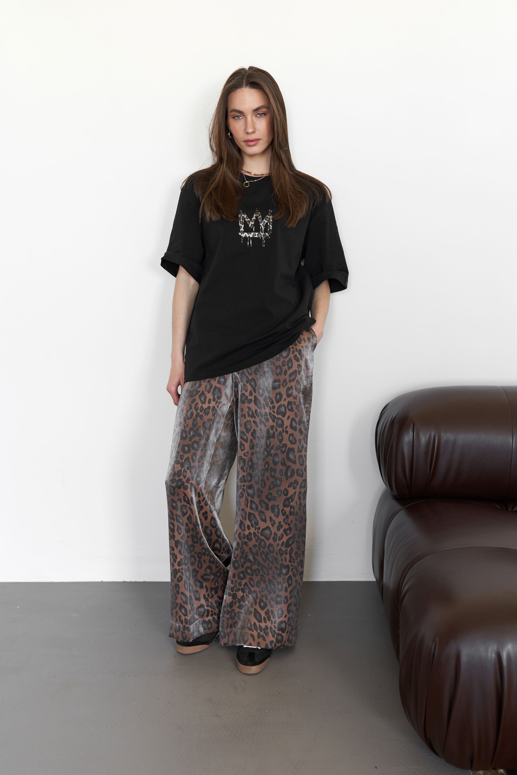 Pants leopard Brown