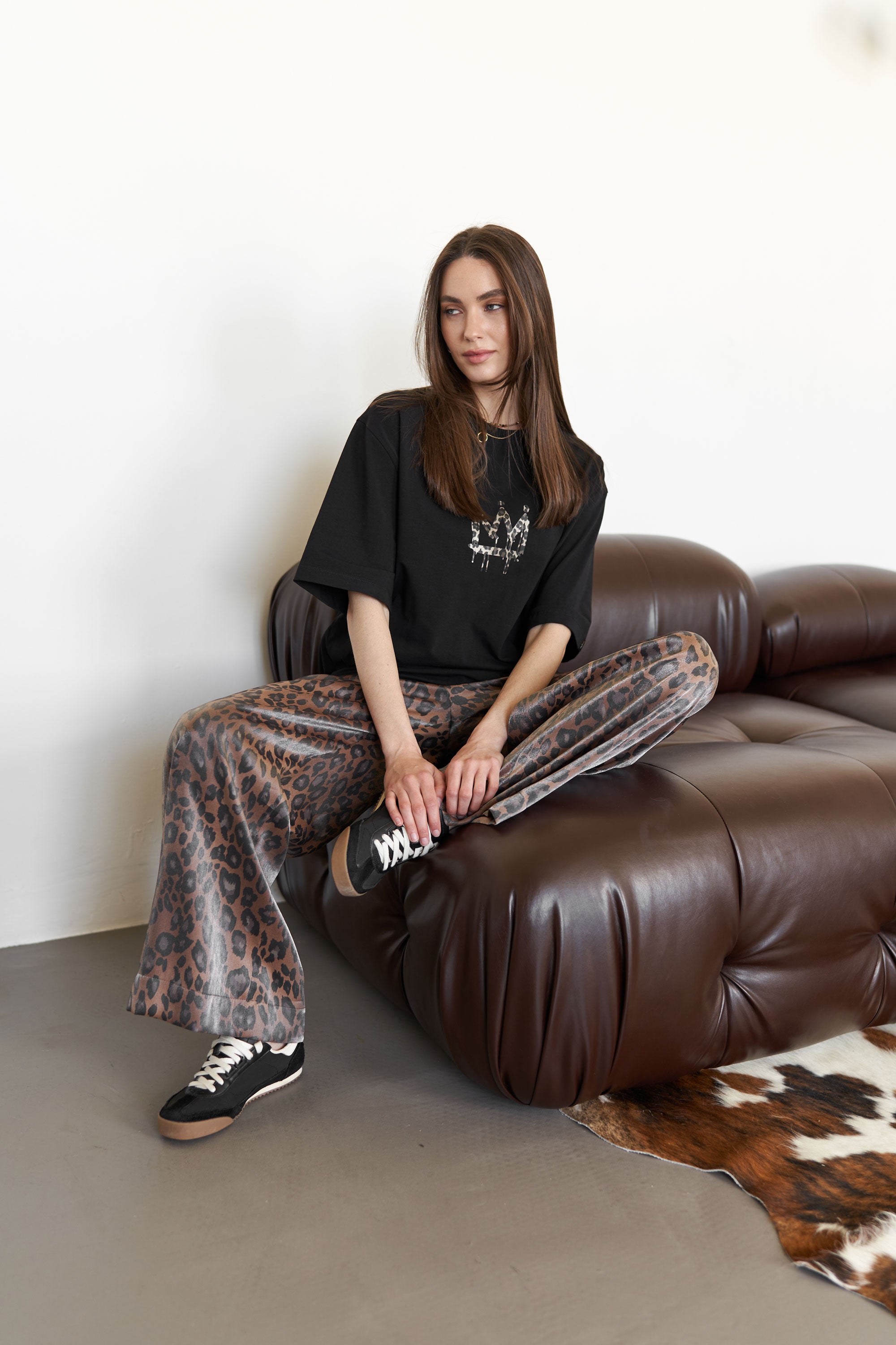 Pants leopard Brown