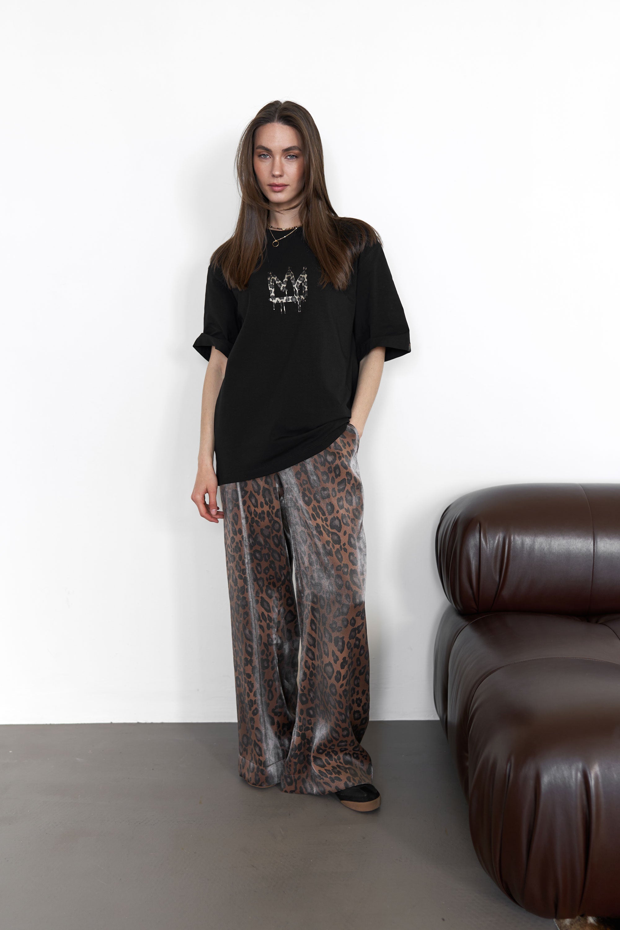 Pants leopard Brown
