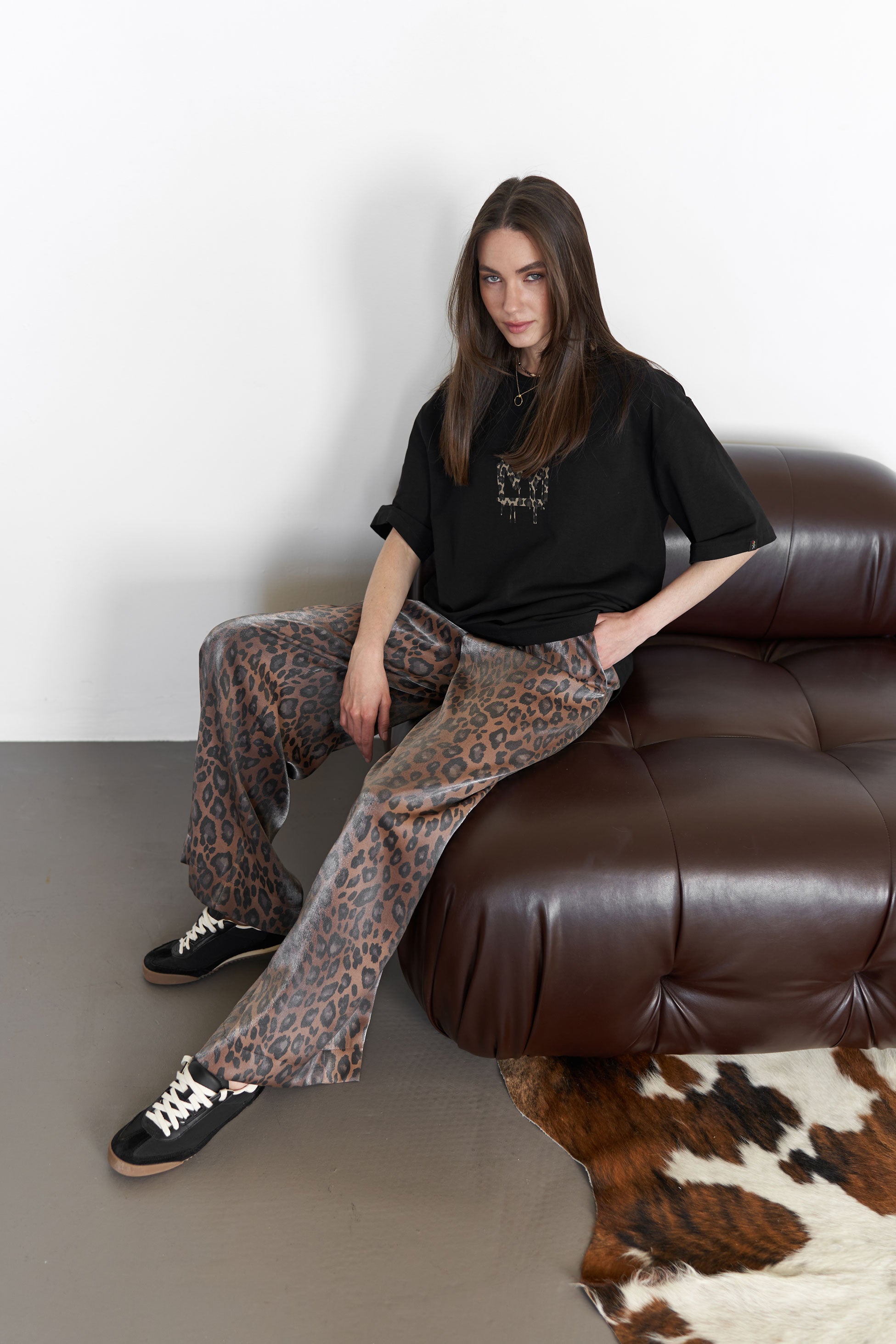 Pants leopard Brown