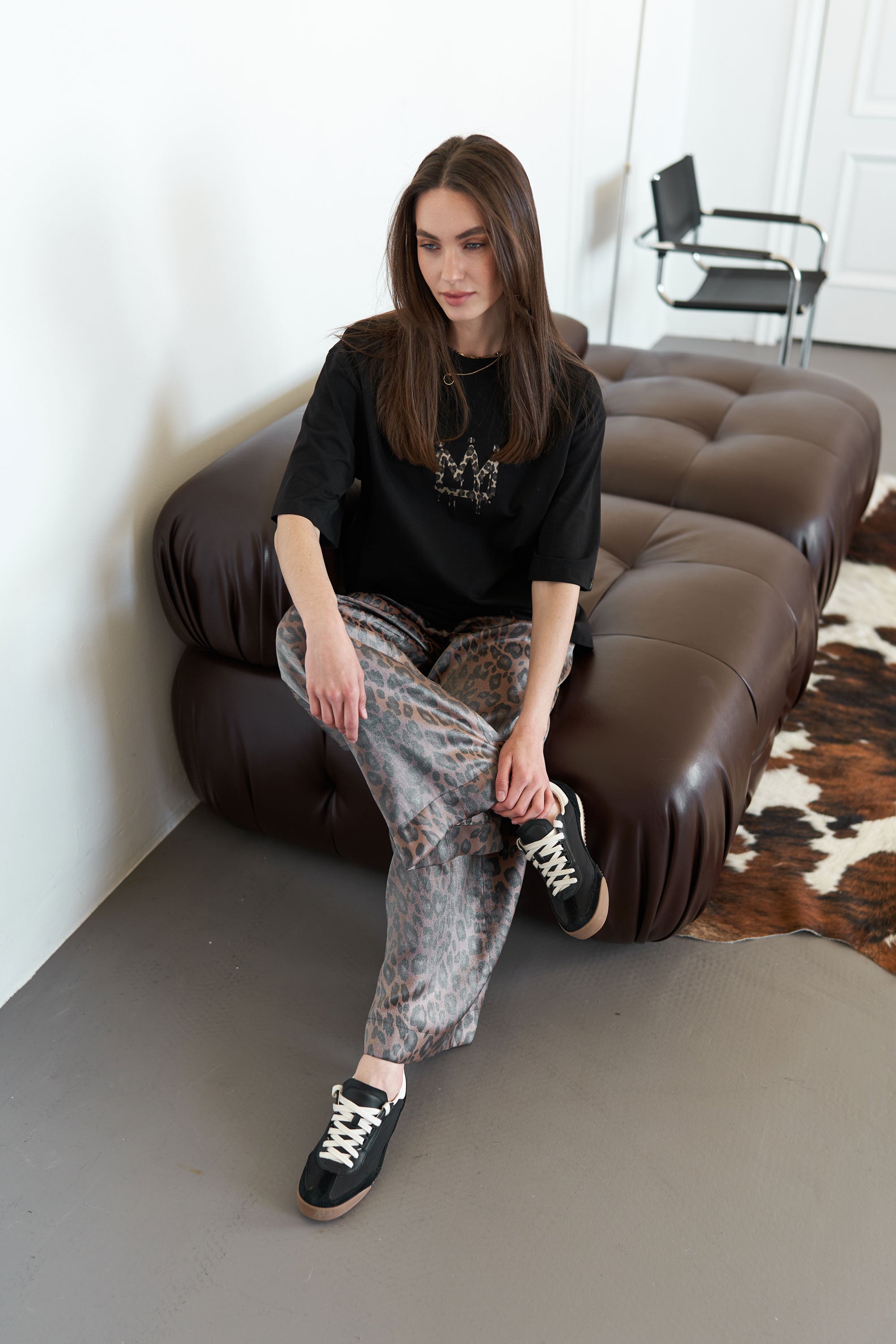 Pants leopard Brown
