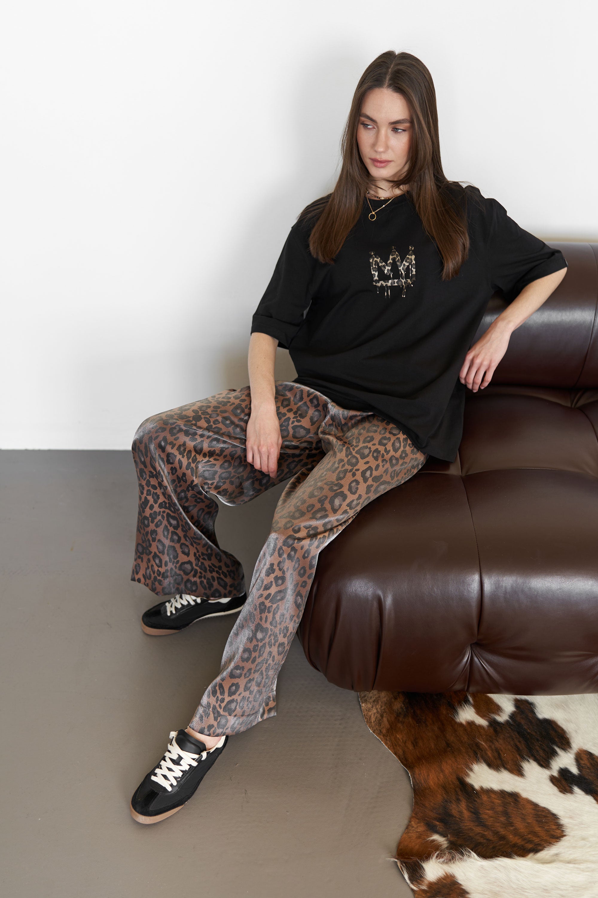 Pants leopard Brown