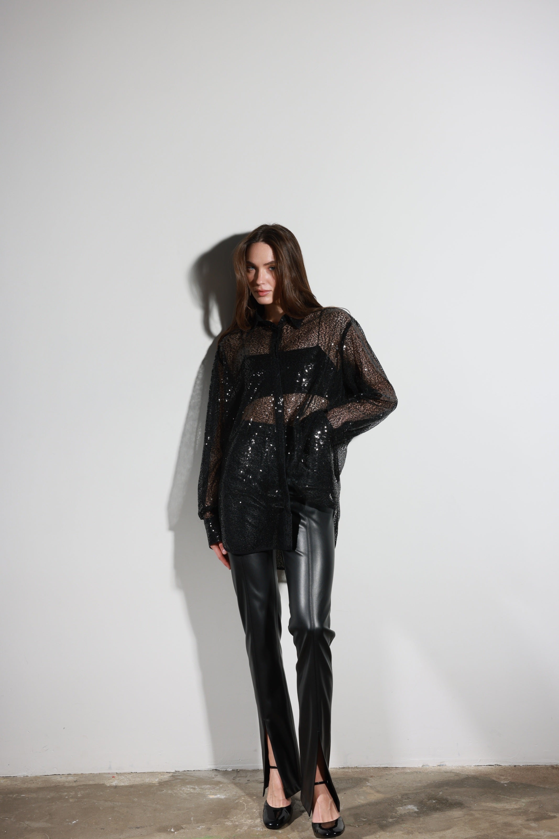 Black Faux Leather Pants