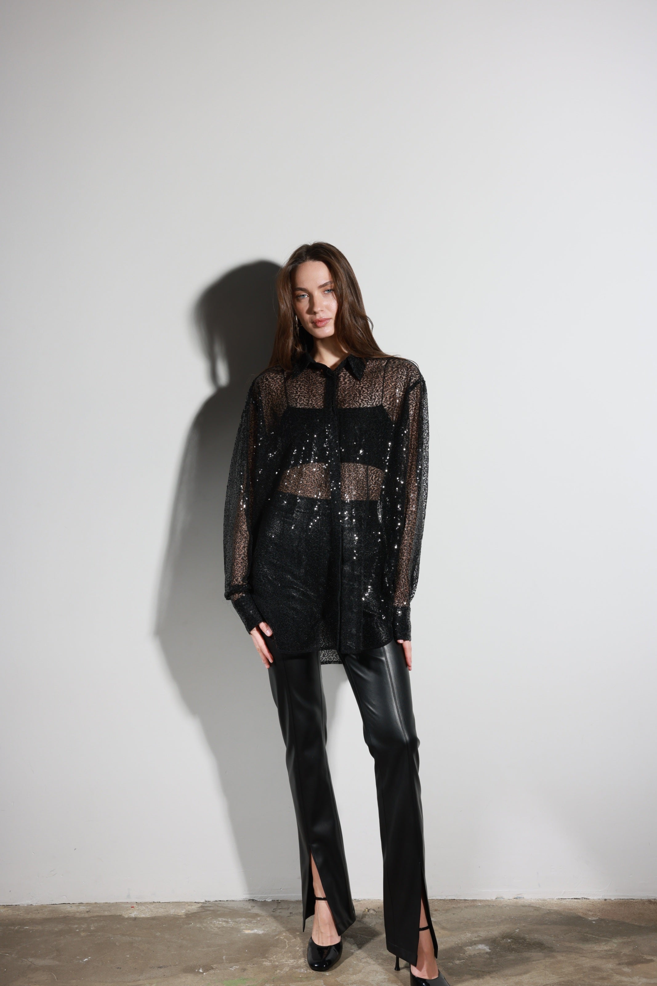 Black Faux Leather Pants