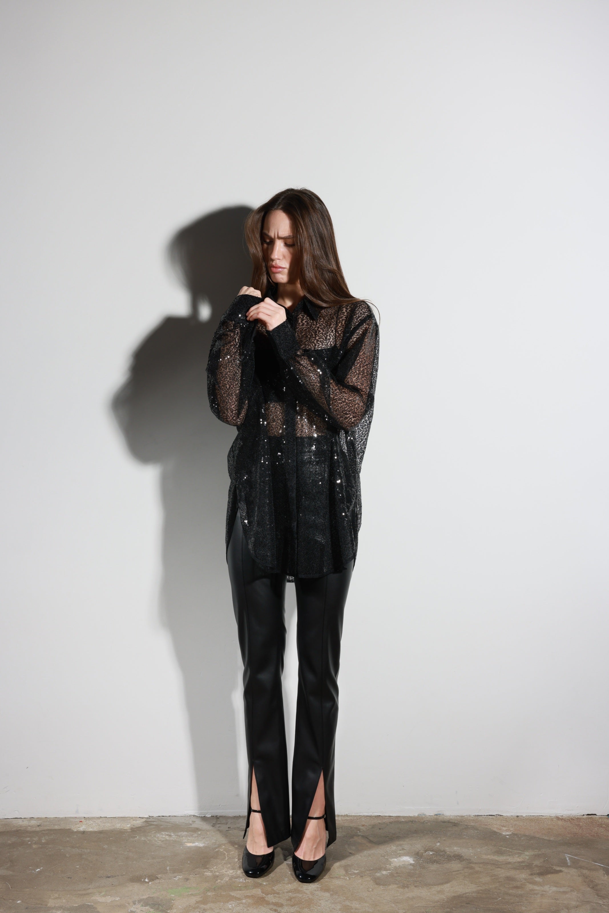 Black Faux Leather Pants