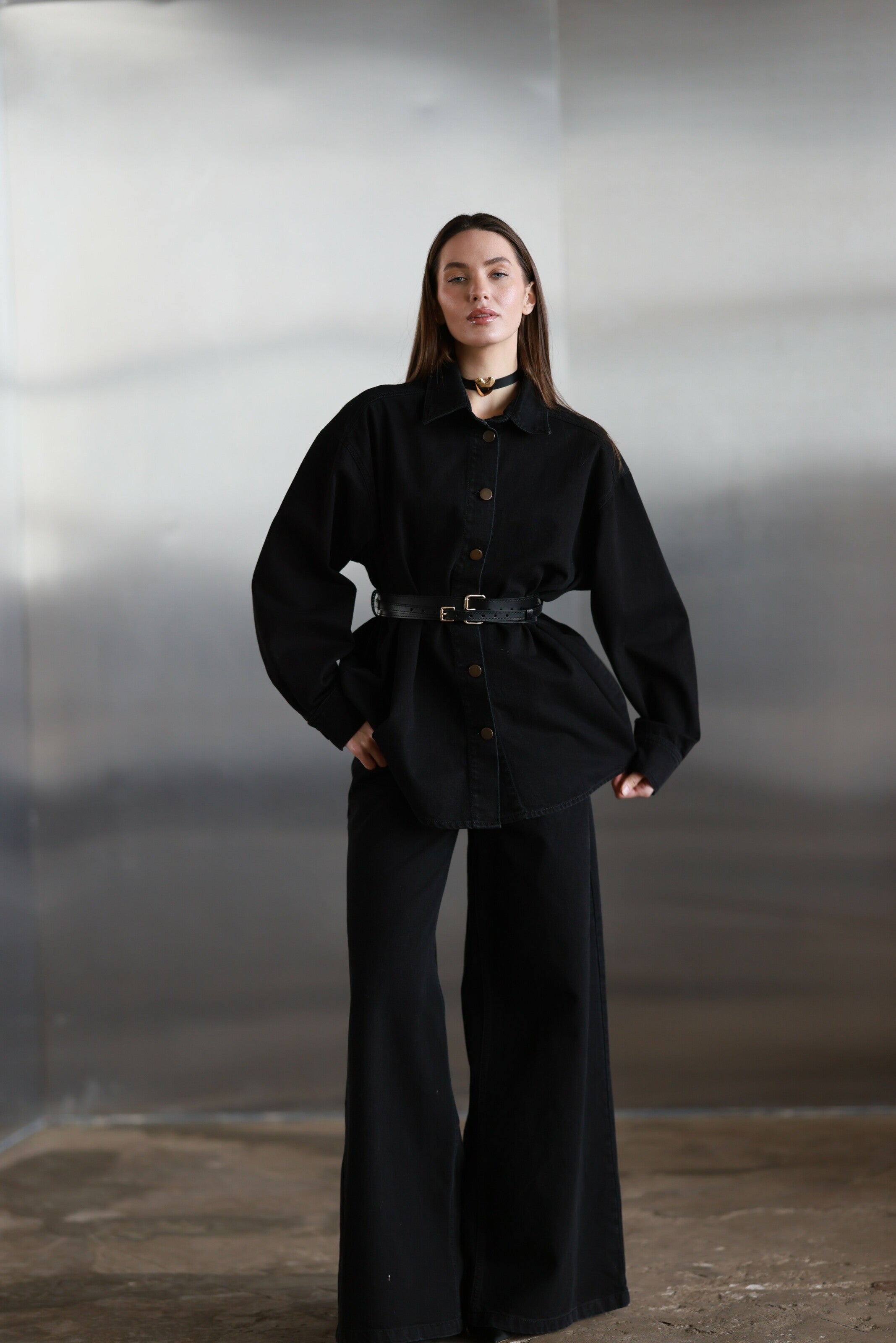 Palazzo Jeans Black