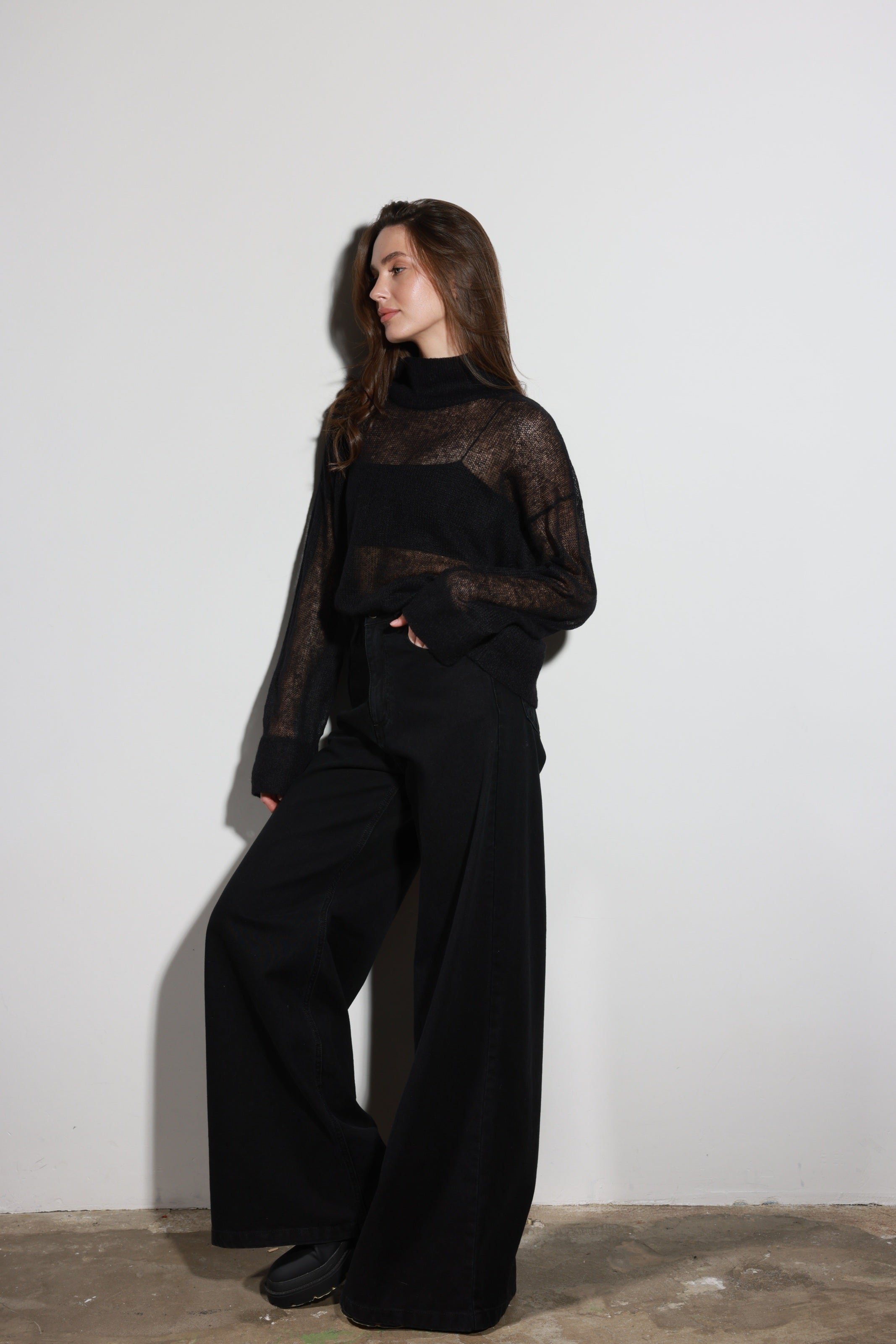 Palazzo Jeans Black