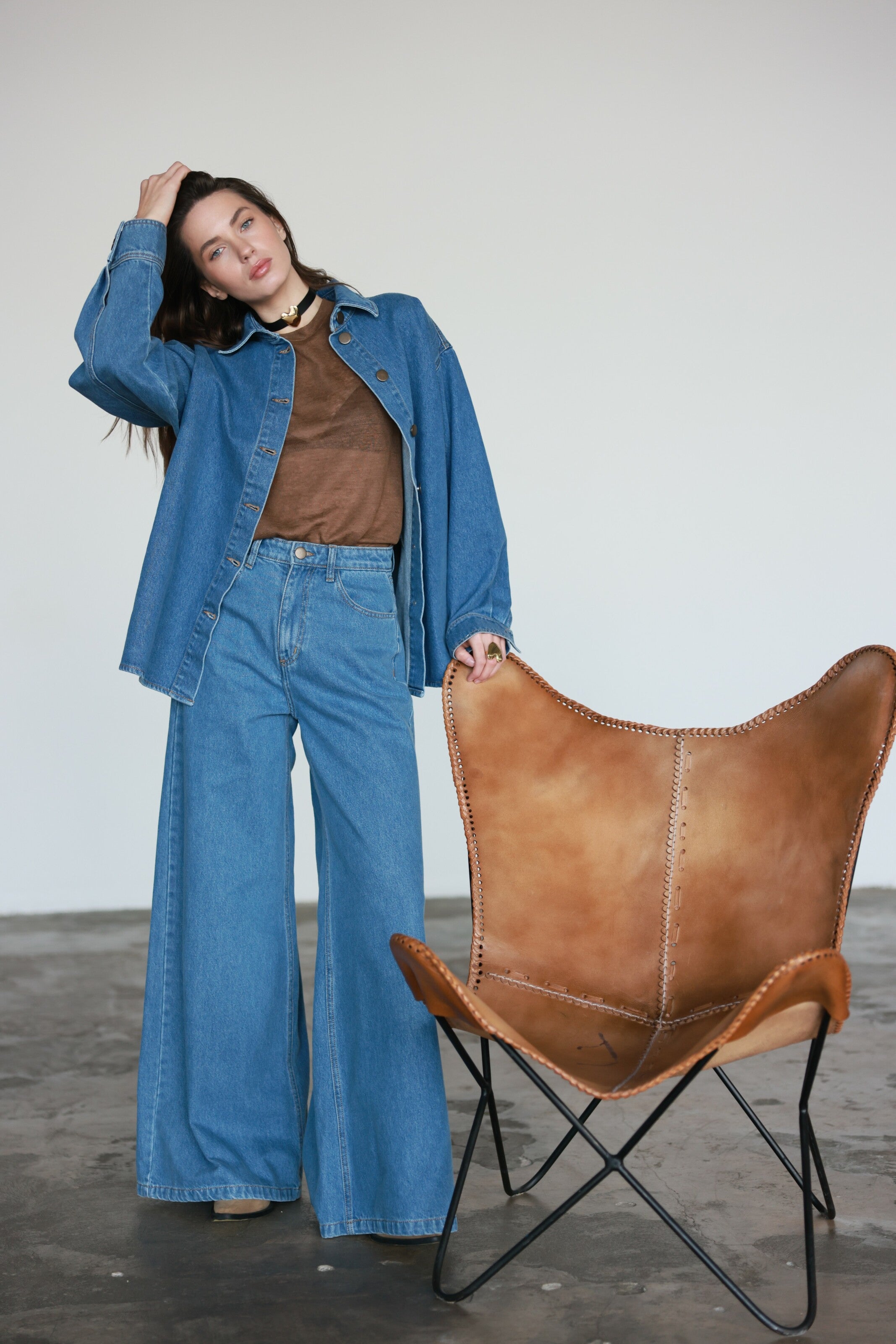 Palazzo Jeans Blue
