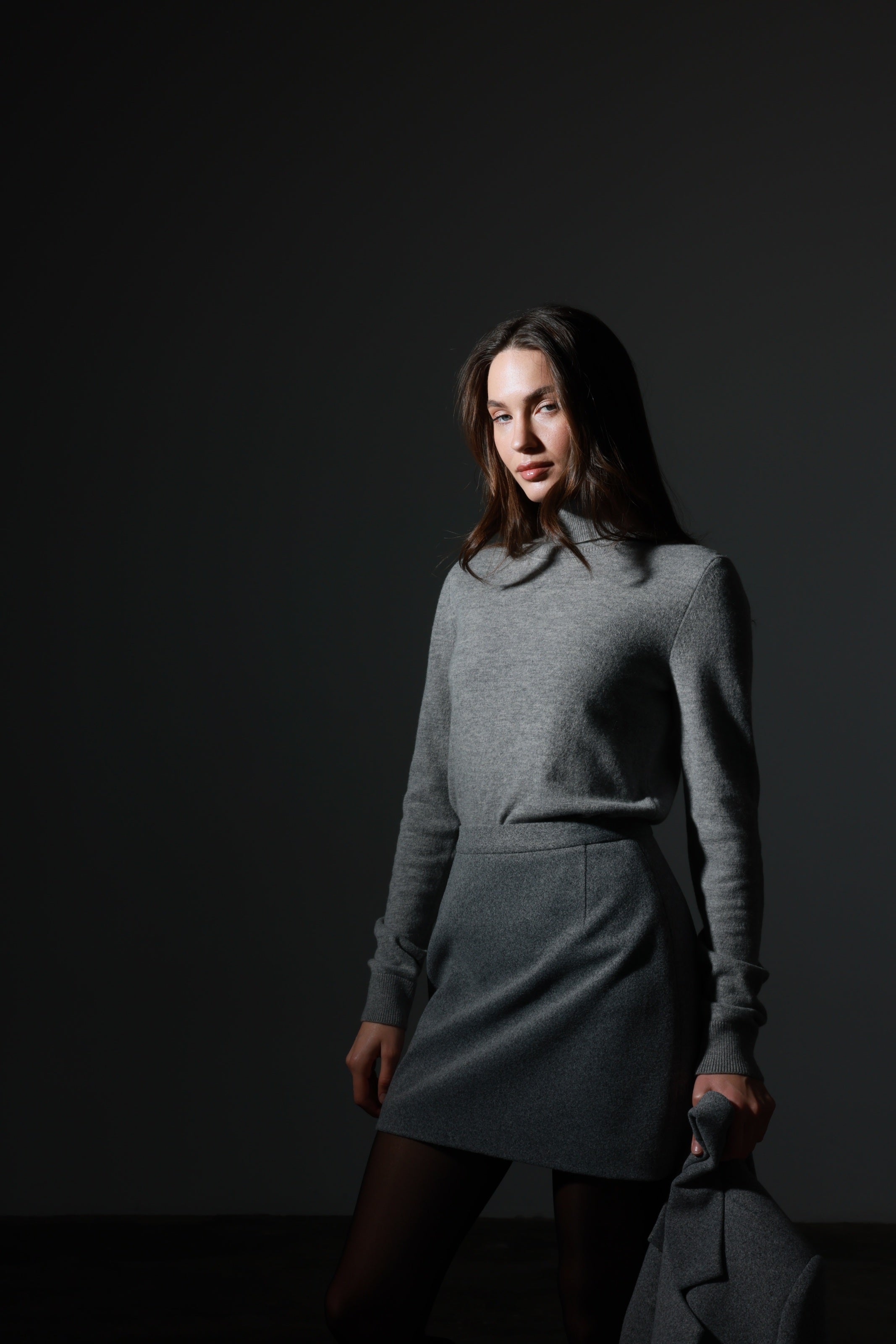 Cashmere Turtleneck Gray