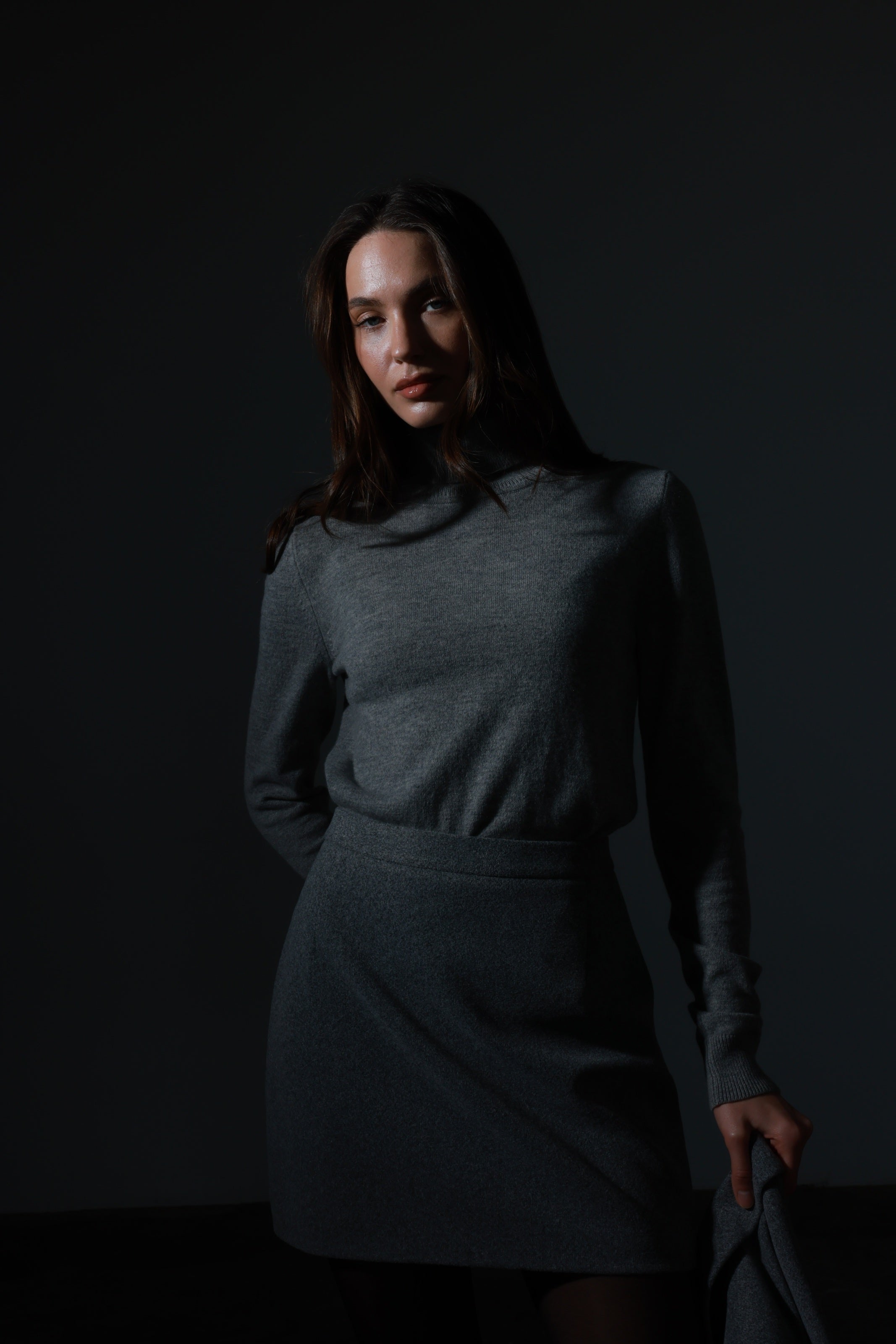 Cashmere Turtleneck Gray