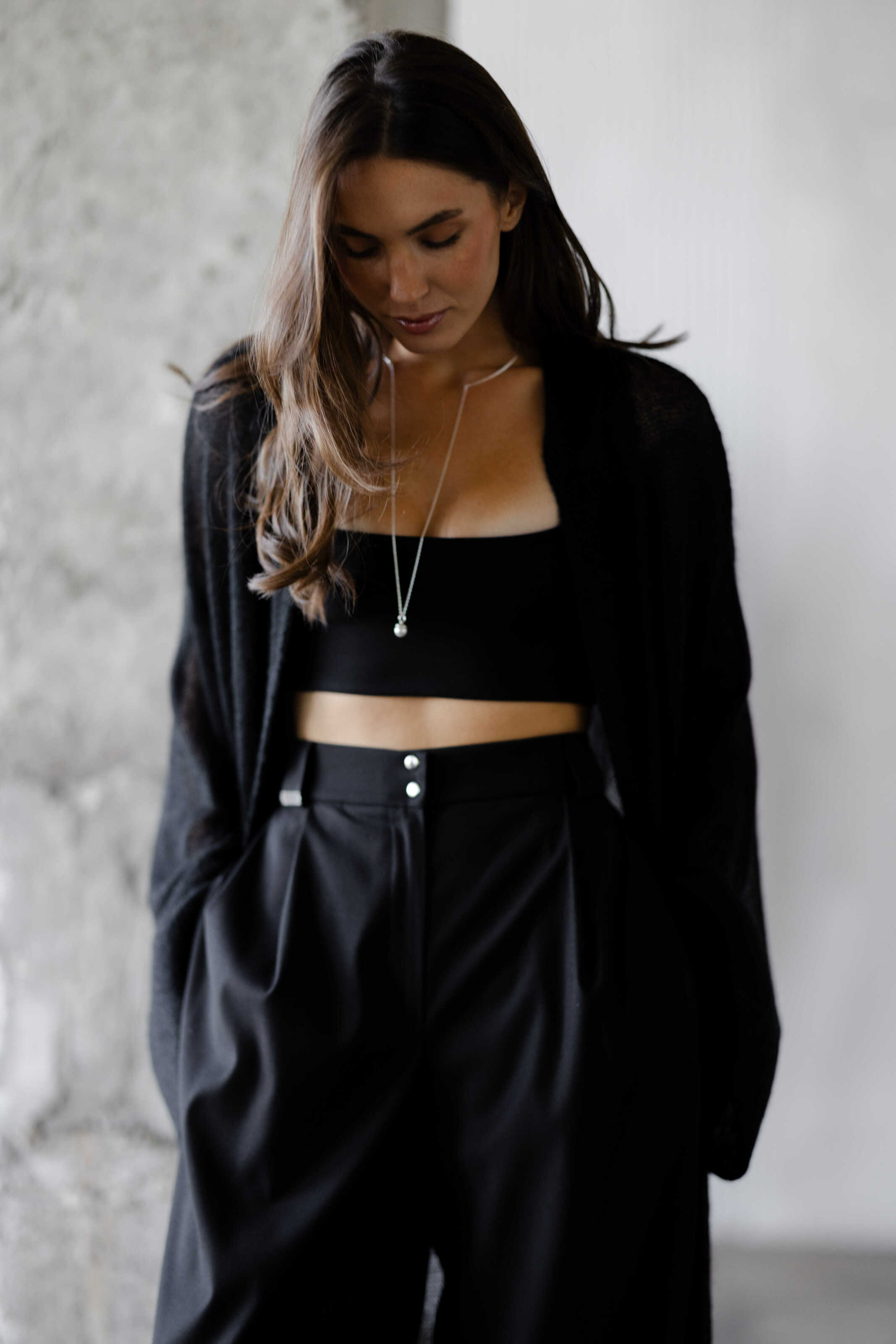 Mohair Maxi Cardigan Black