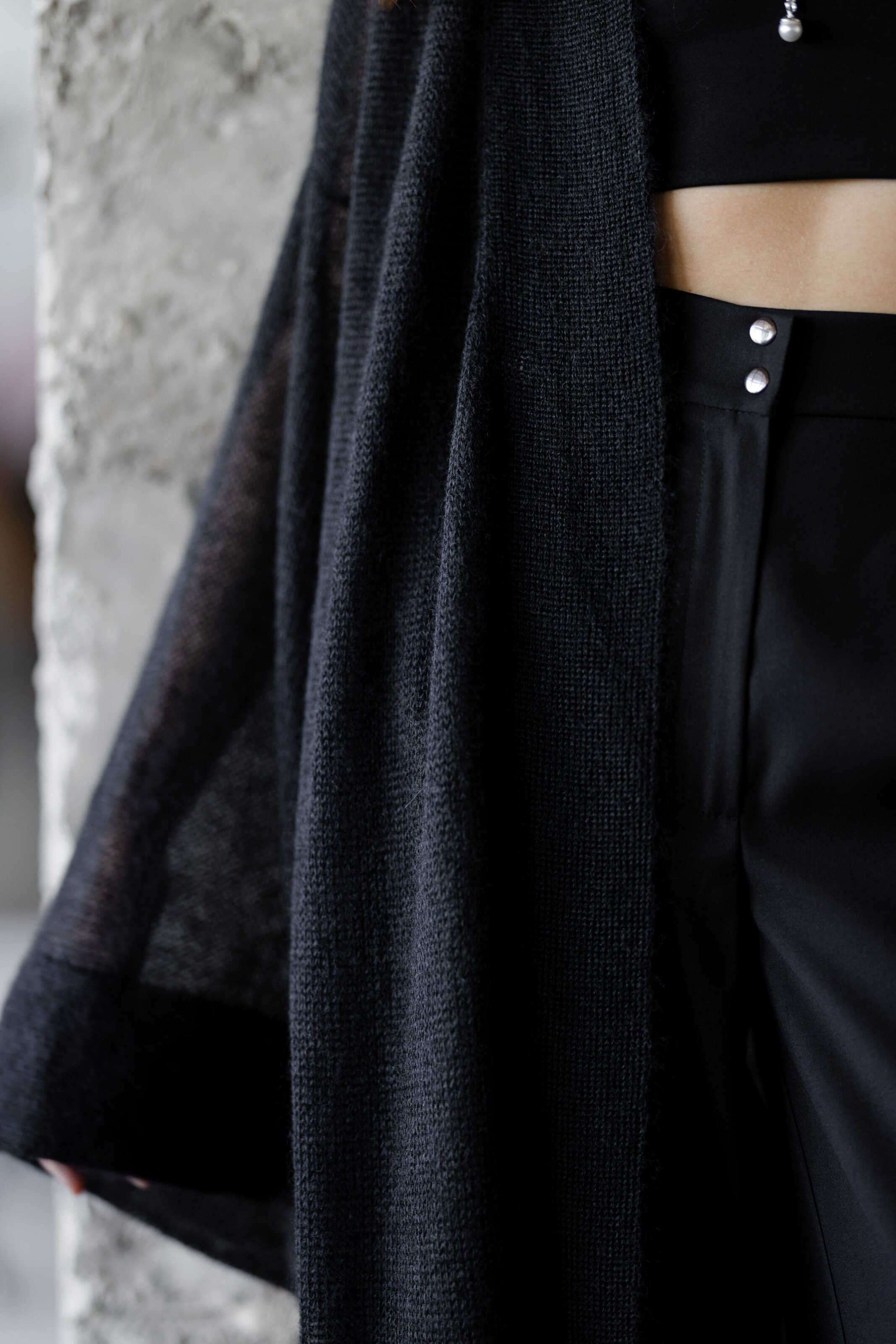Mohair Maxi Cardigan Black