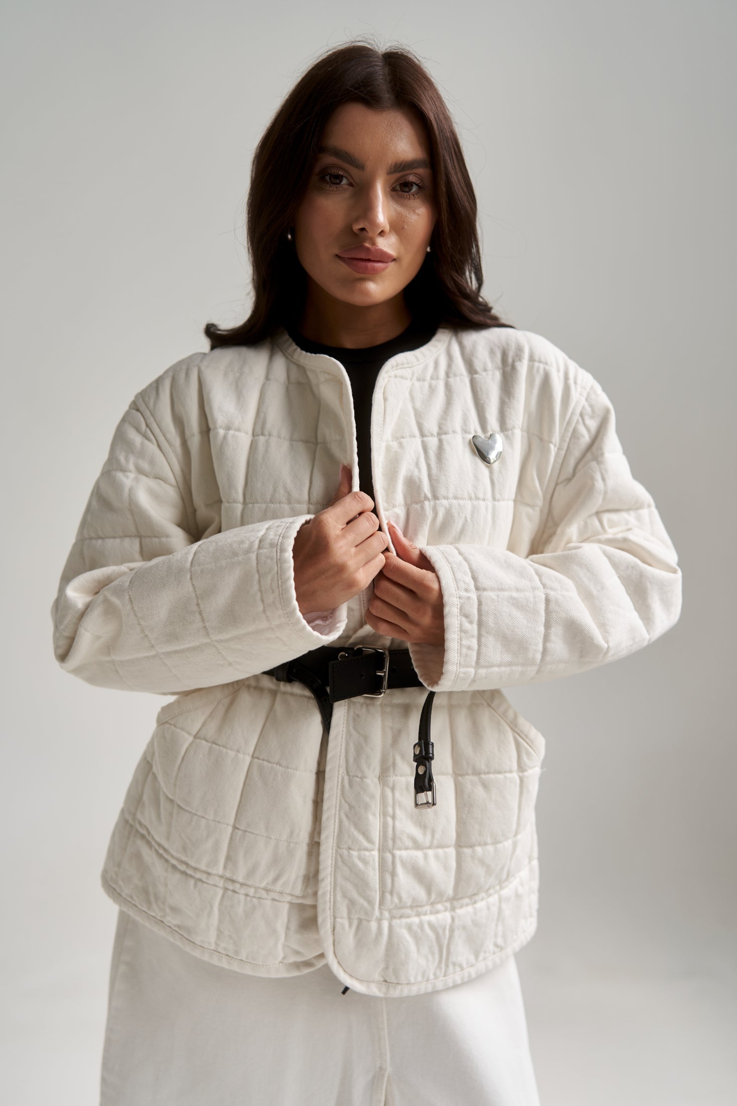Denim Liner Jacket White